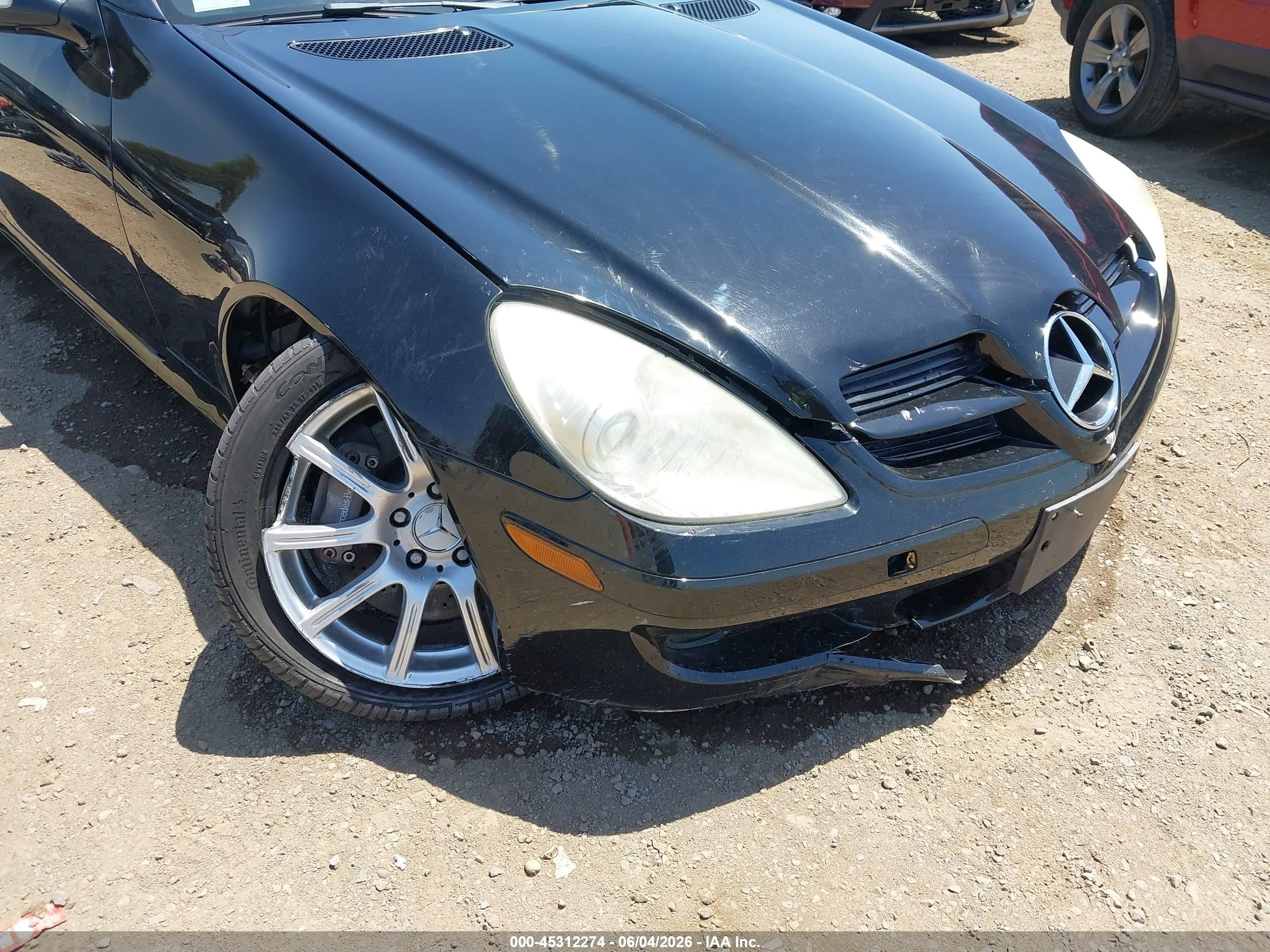 2006 Mercedes-benz Slk 350   Black vin: WDBWK56F96F117898