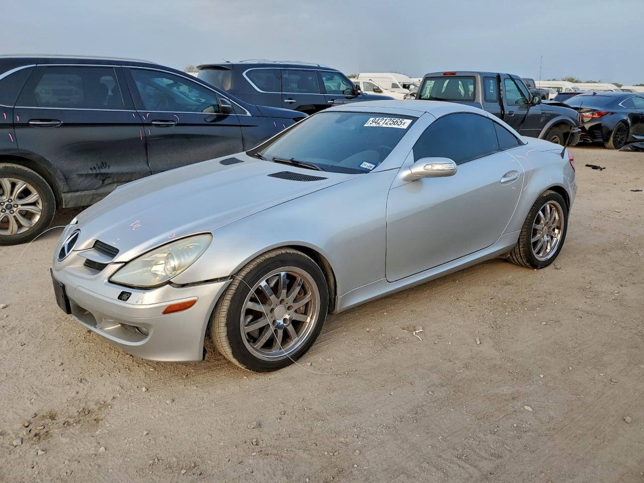 2007 Mercedes-benz Slk 350 Silver vin: WDBWK56F97F145170