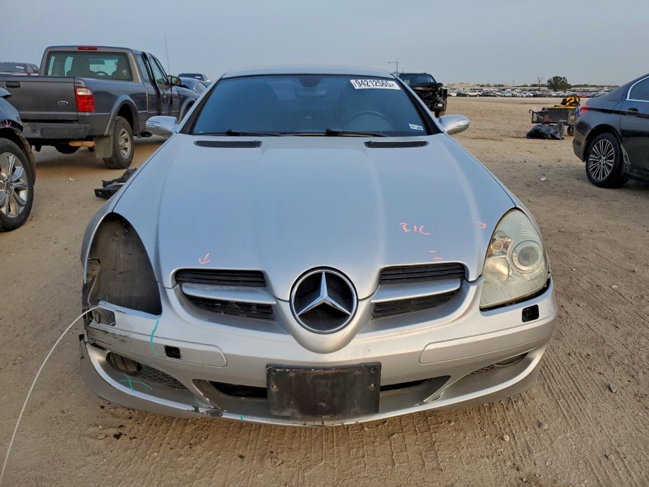 2007 Mercedes-benz Slk 350 Silver vin: WDBWK56F97F145170