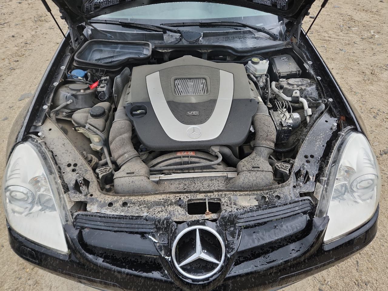 2007 Mercedes-benz Slk 350 Black vin: WDBWK56FX7F148904