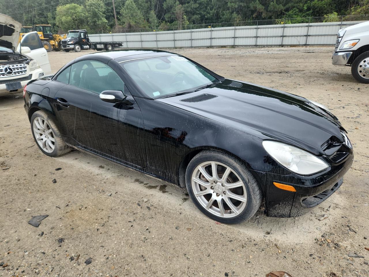 2007 Mercedes-benz Slk 350 Black vin: WDBWK56FX7F148904