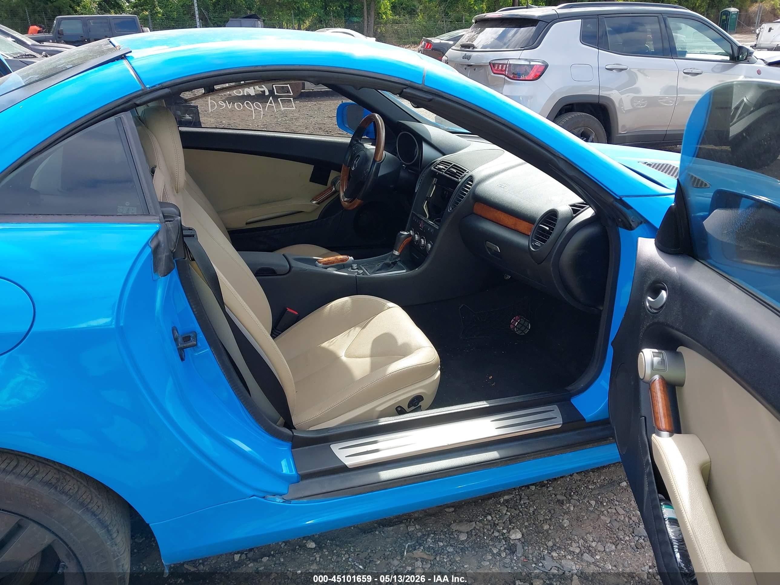 2009 Mercedes-benz Slk 350   Blue vin: WDBWK58F19F190569