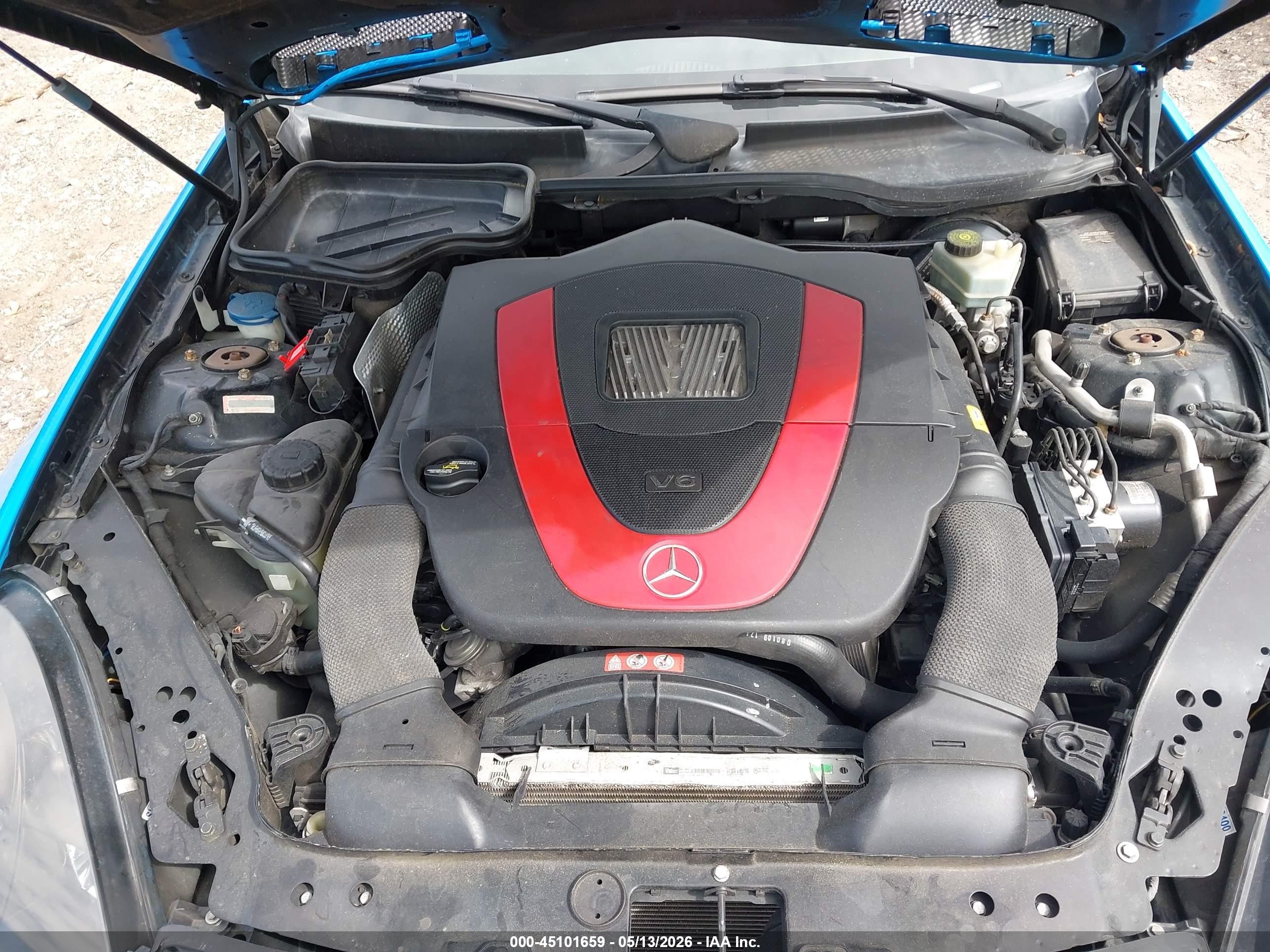 2009 Mercedes-benz Slk 350   Blue vin: WDBWK58F19F190569