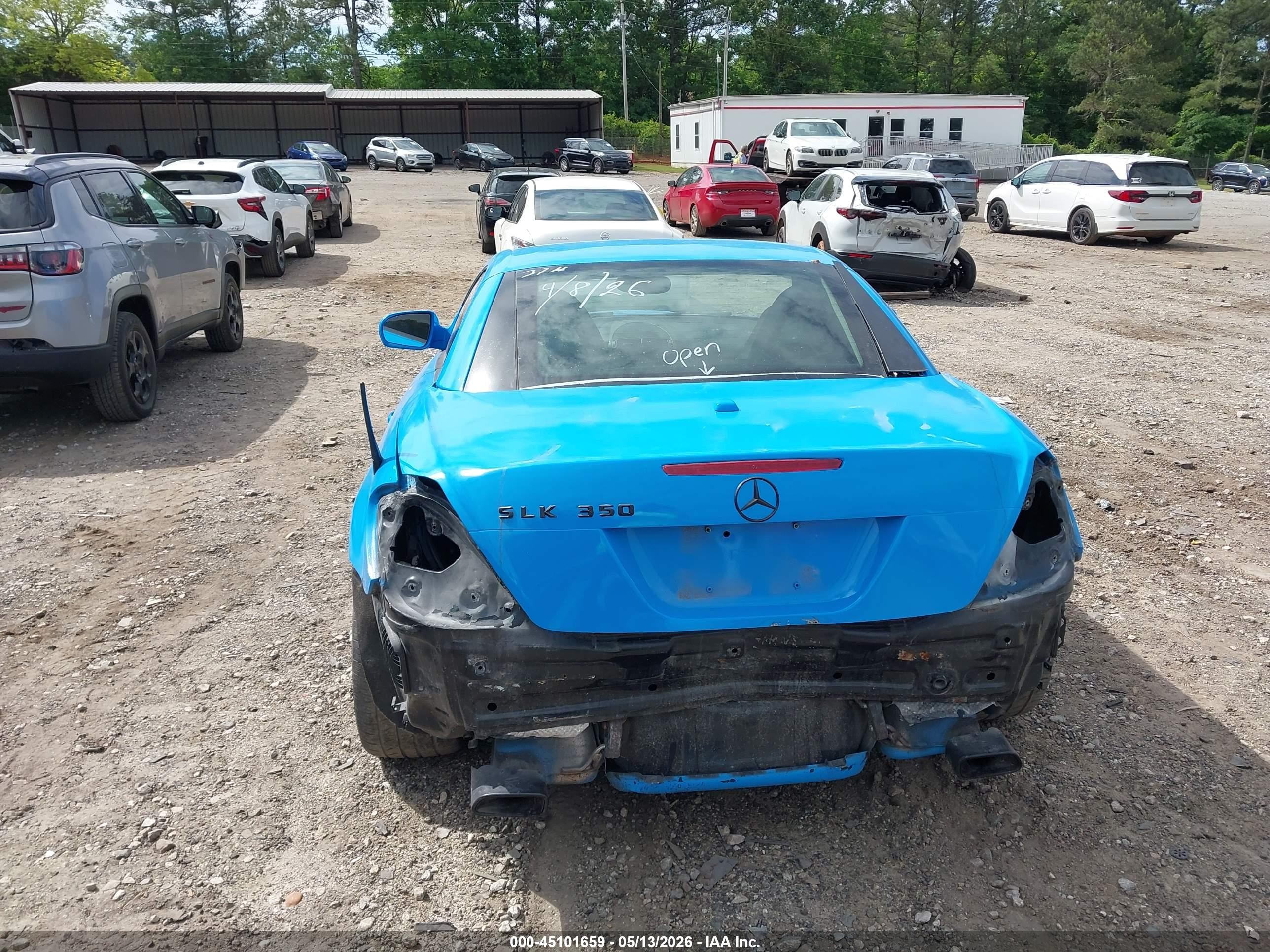2009 Mercedes-benz Slk 350   Blue vin: WDBWK58F19F190569