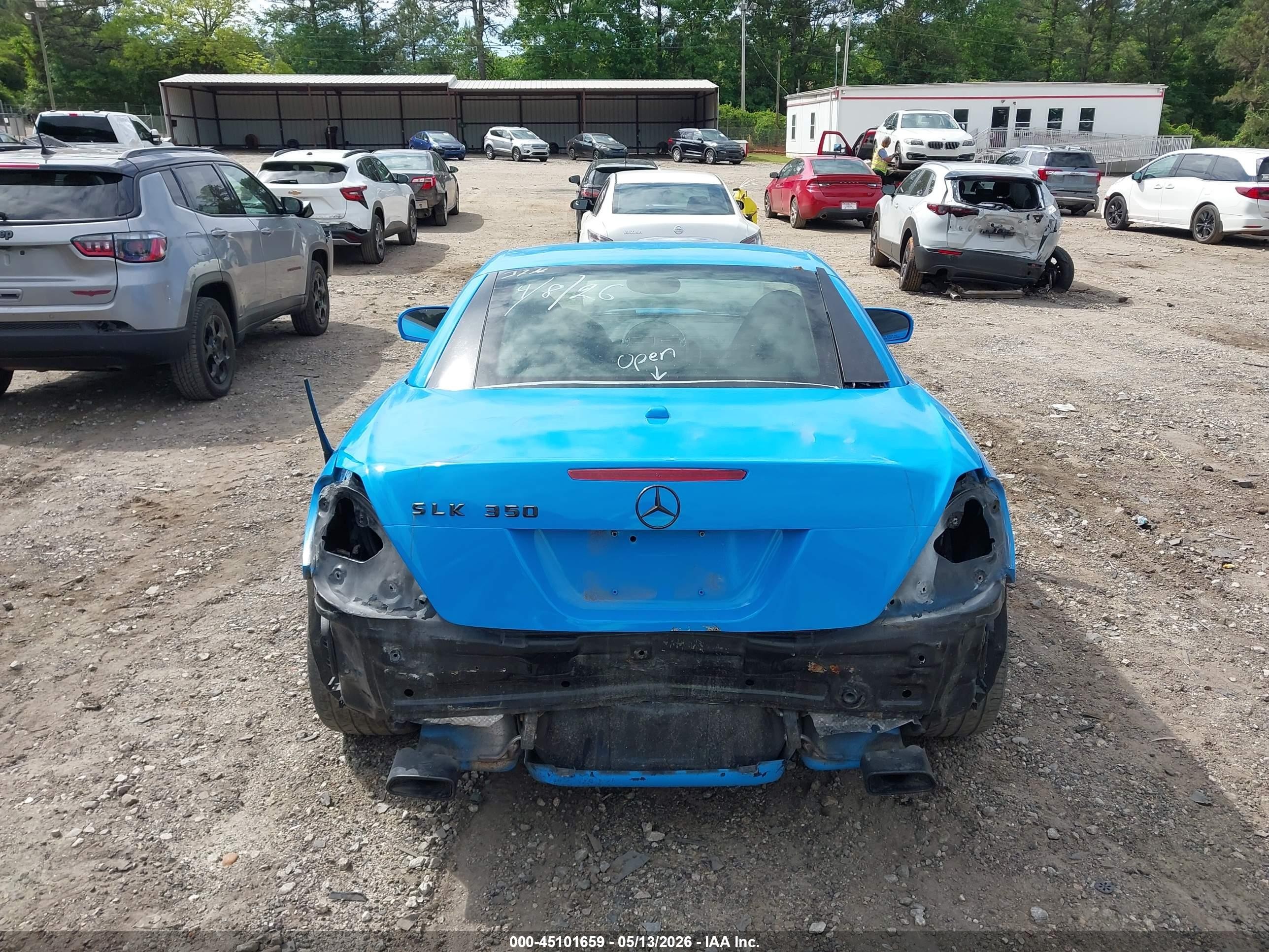 2009 Mercedes-benz Slk 350   Blue vin: WDBWK58F19F190569
