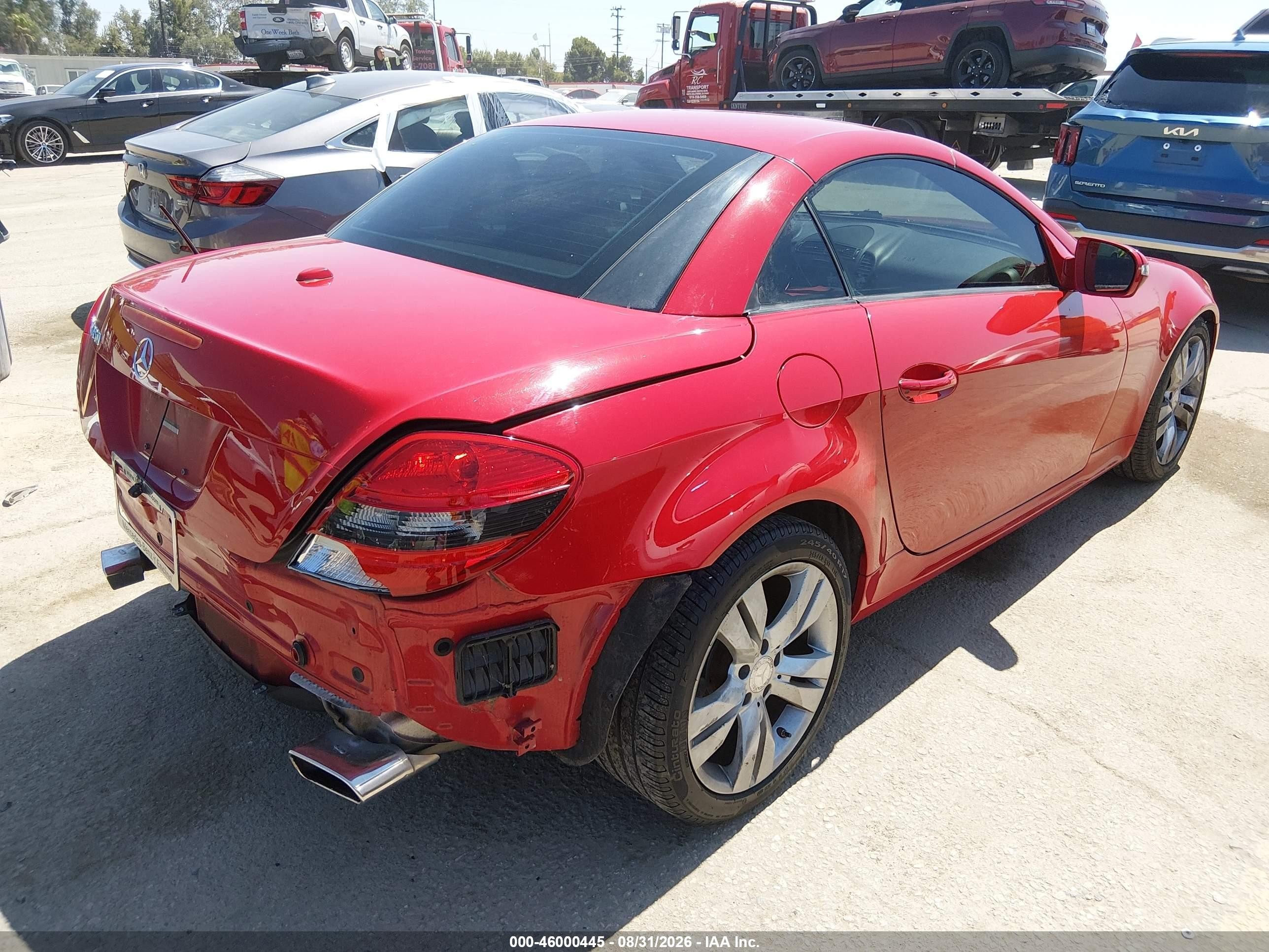 2009 Mercedes-benz Slk 350 Red vin: WDBWK58F19F190670