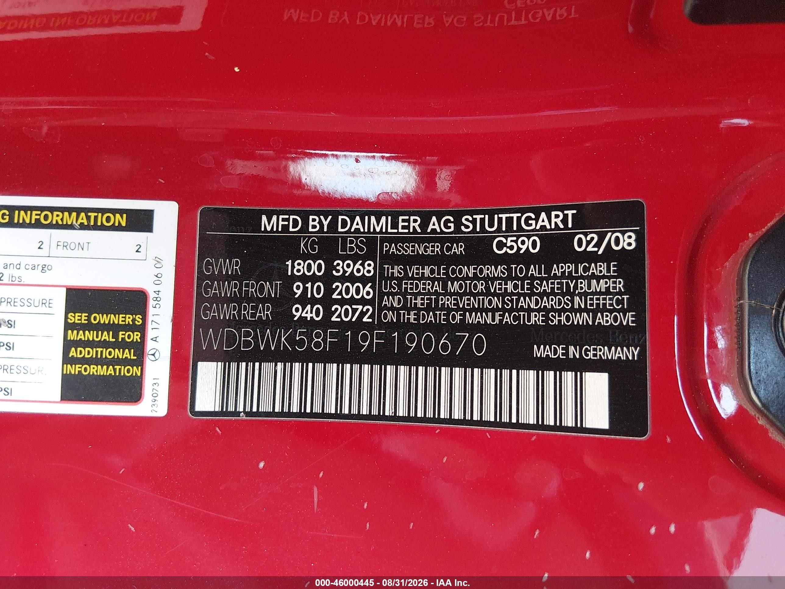2009 Mercedes-benz Slk 350 Red vin: WDBWK58F19F190670