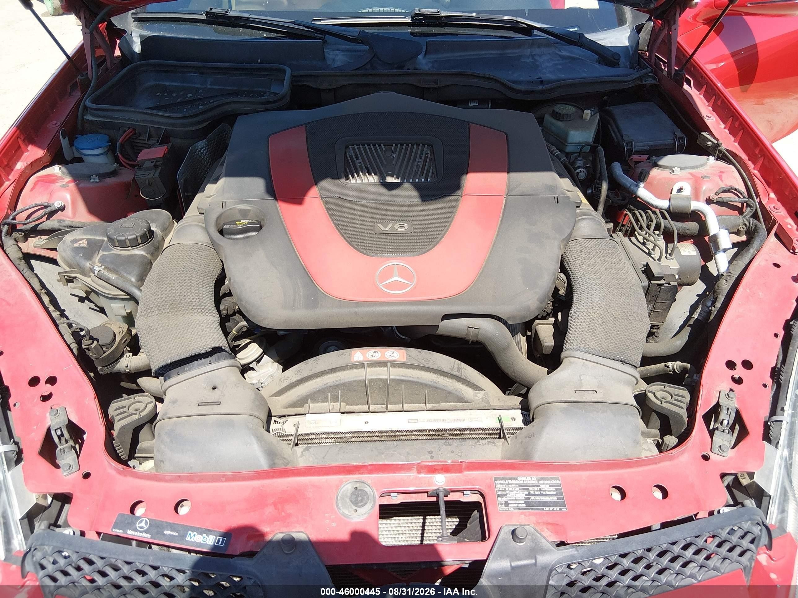 2009 Mercedes-benz Slk 350 Red vin: WDBWK58F19F190670