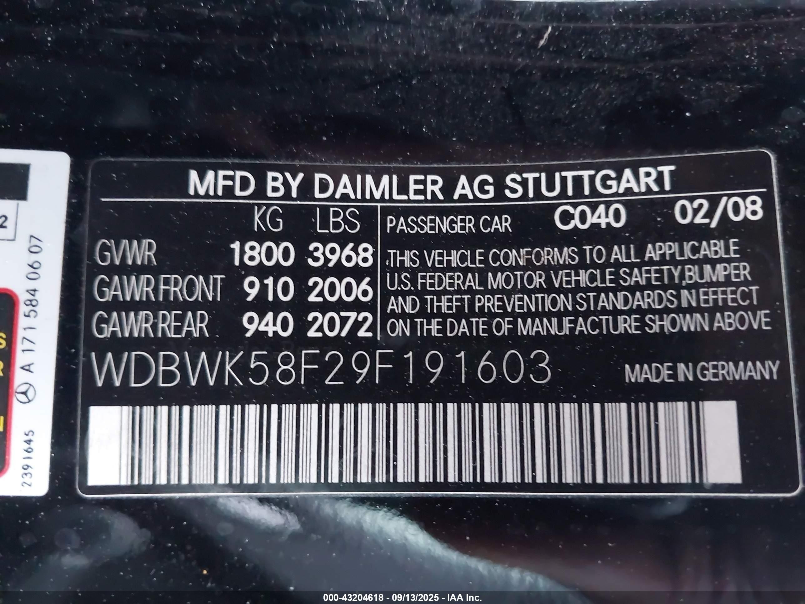 2009 Mercedes-benz Slk 350   Black vin: WDBWK58F29F191603