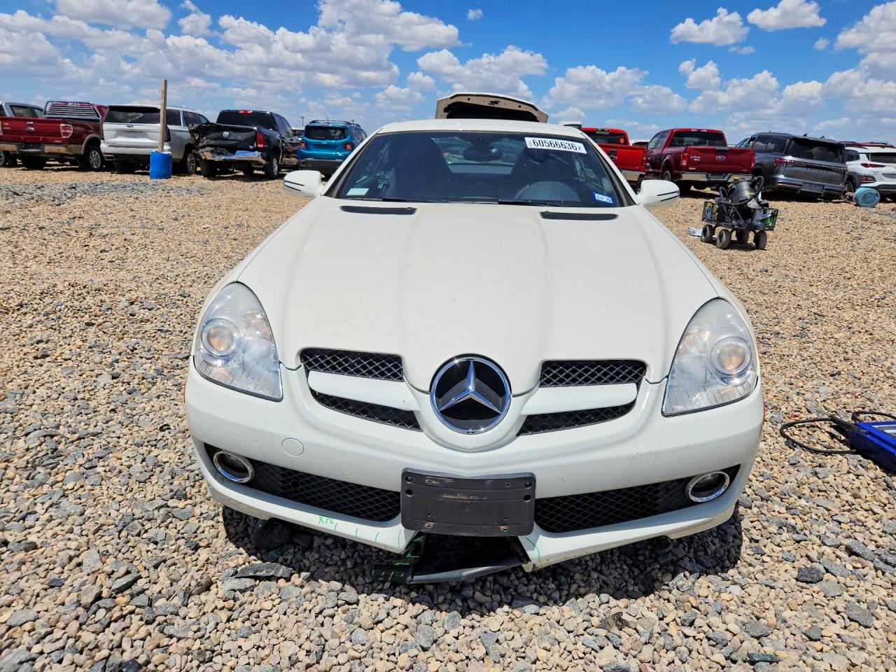 2009 Mercedes-benz Slk 350 White vin: WDBWK58F49F190808