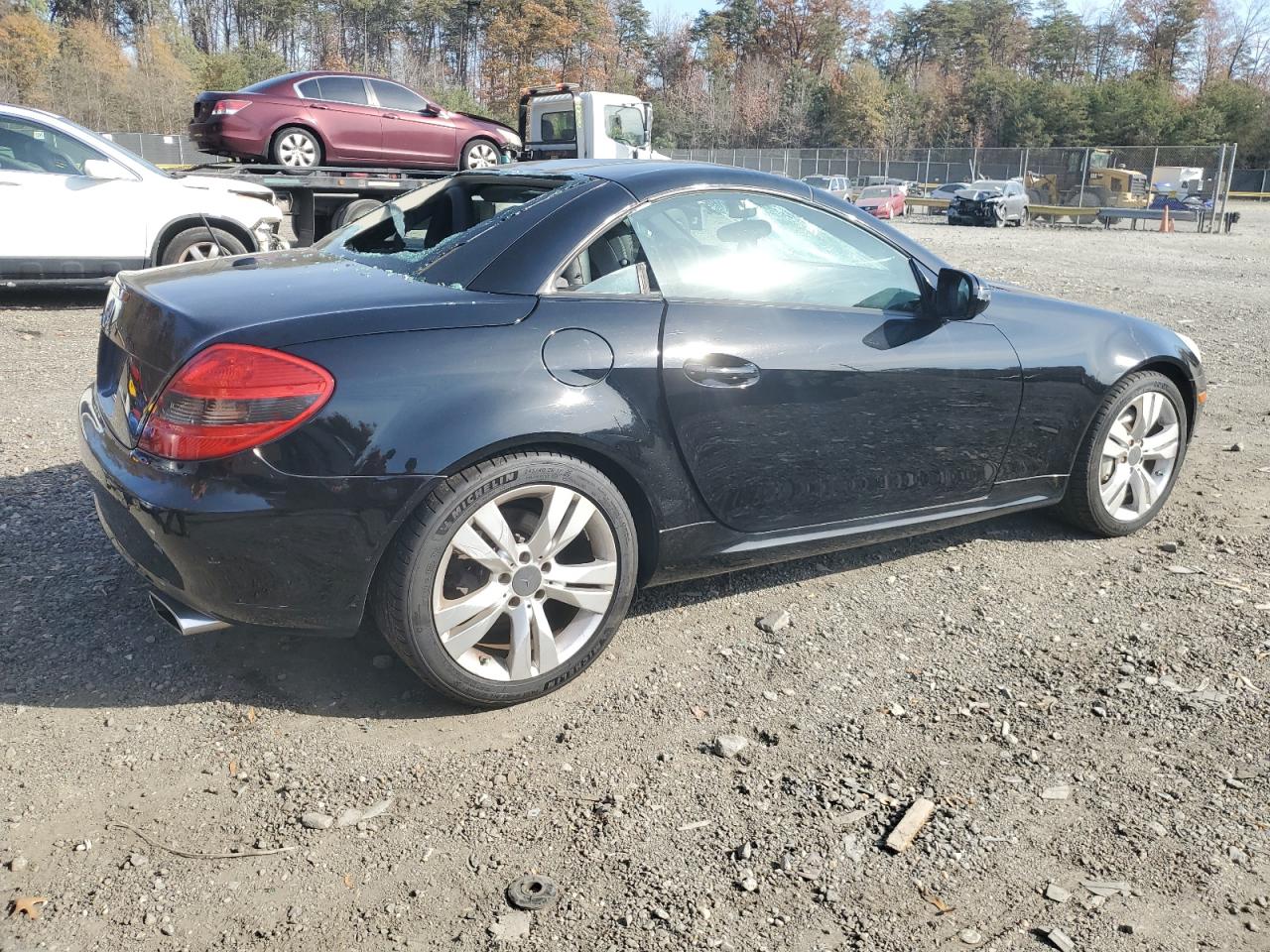 2009 Mercedes-benz Slk 350 Black vin: WDBWK58F49F191859