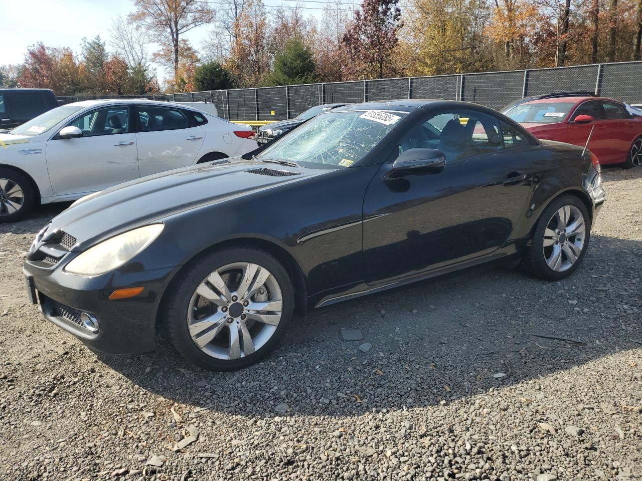 2009 Mercedes-benz Slk 350 Black vin: WDBWK58F49F191859