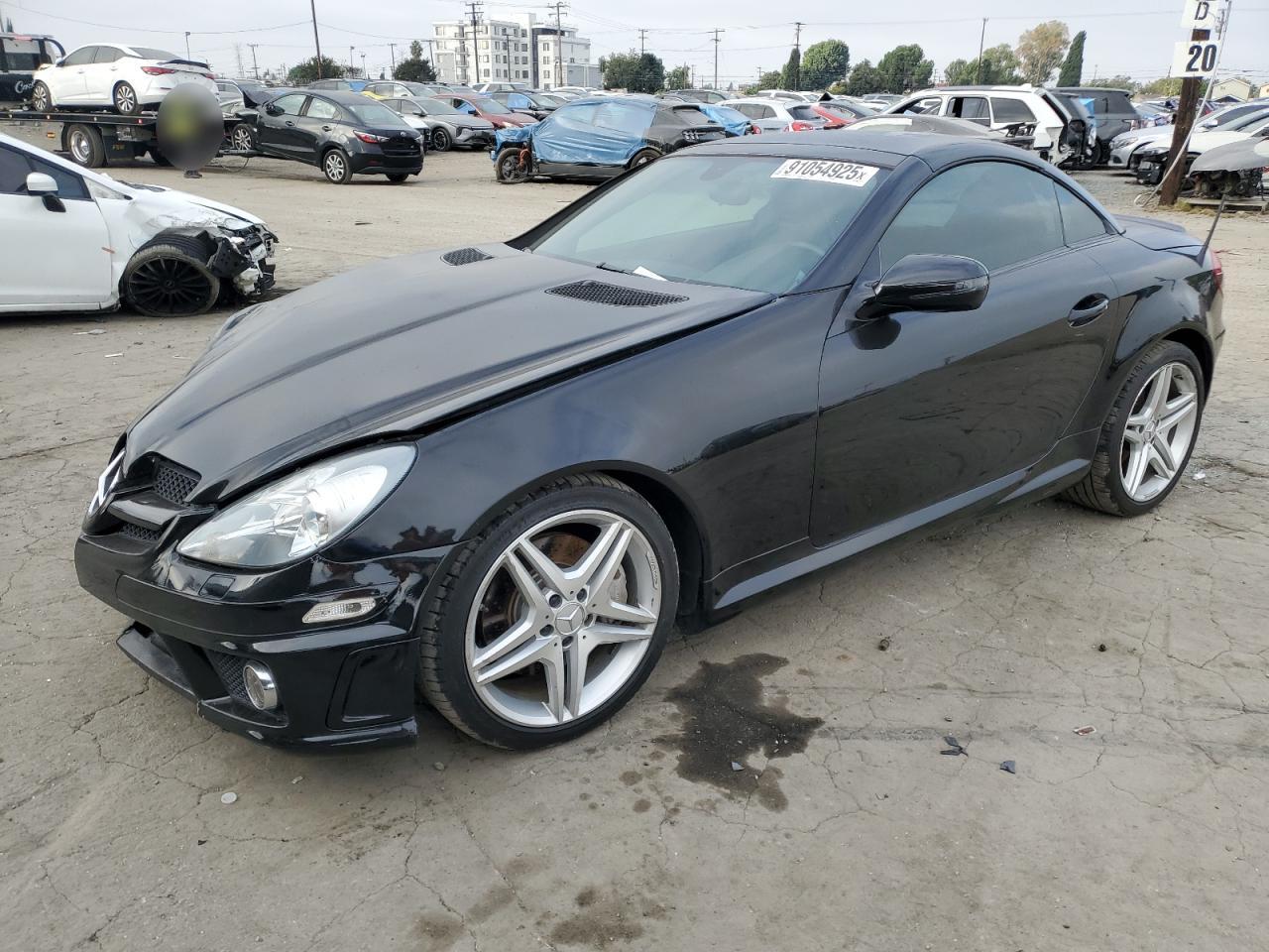 2009 Mercedes-benz Slk 350 Black vin: WDBWK58F99F191887