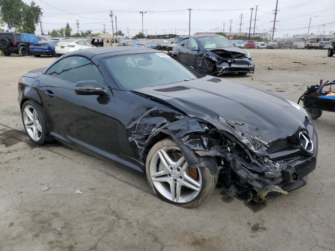 2009 Mercedes-benz Slk 350 Black vin: WDBWK58F99F191887