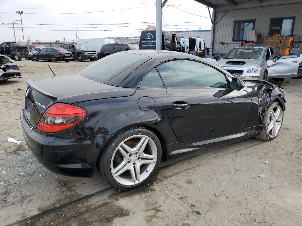 2009 Mercedes-benz Slk 350 Black vin: WDBWK58F99F191887