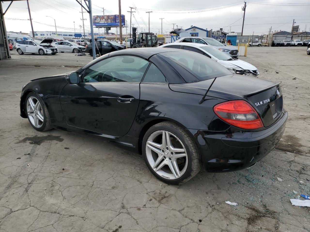 2009 Mercedes-benz Slk 350 Black vin: WDBWK58F99F191887