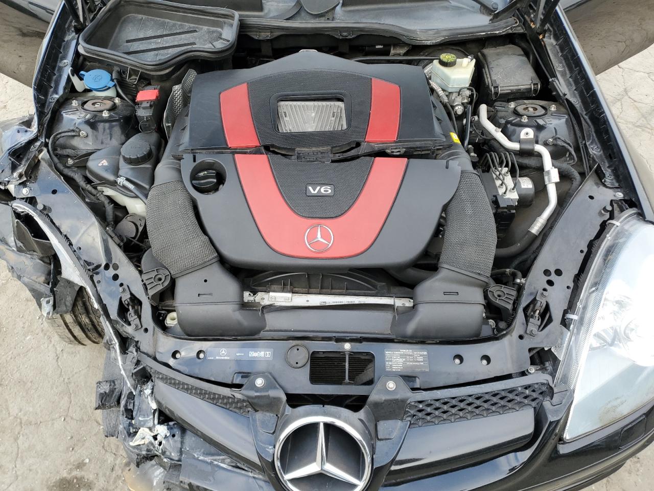 2009 Mercedes-benz Slk 350 Black vin: WDBWK58F99F191887