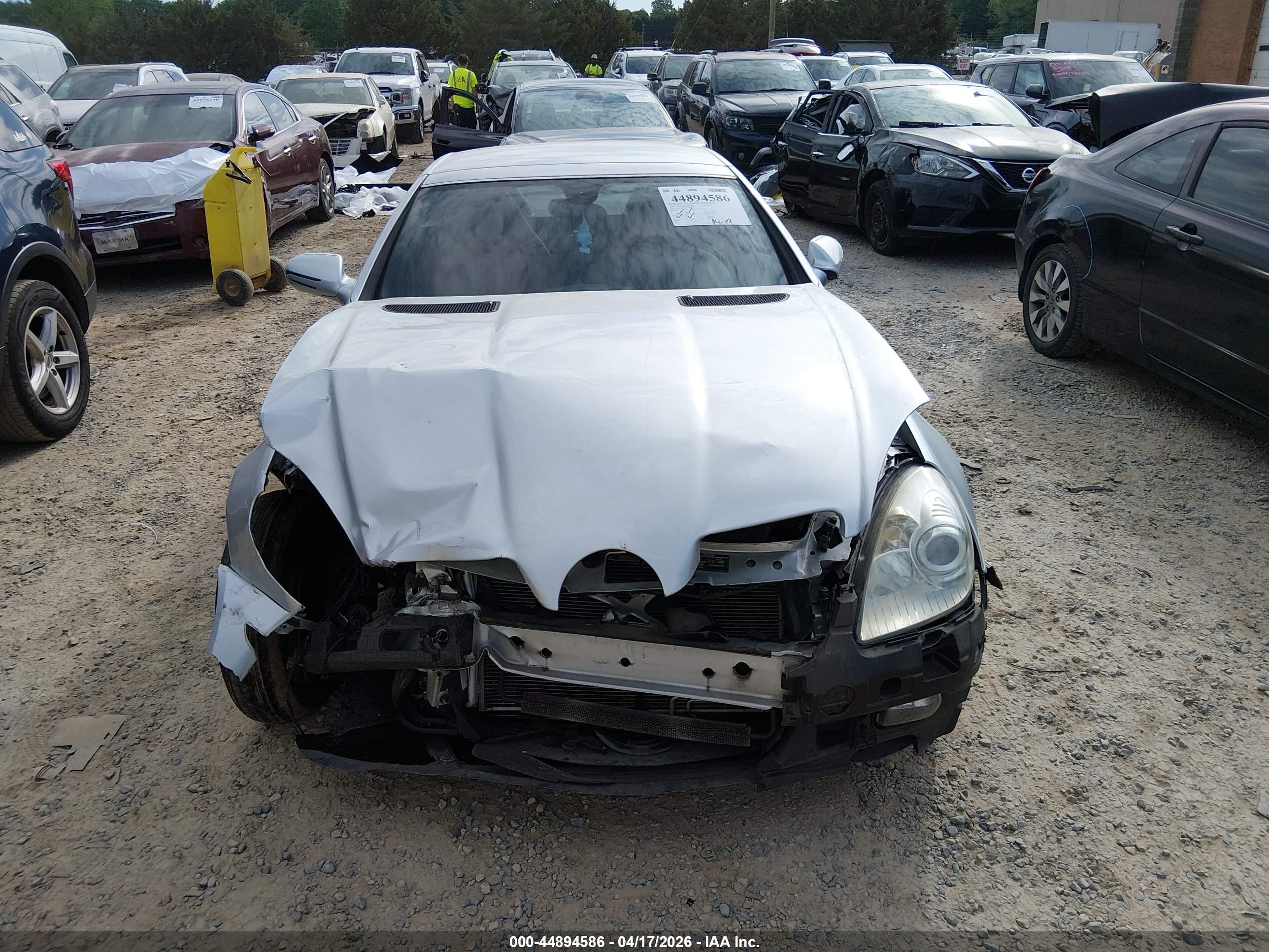 2009 Mercedes-benz Slk 350   Silver vin: WDBWK58FX9F196984