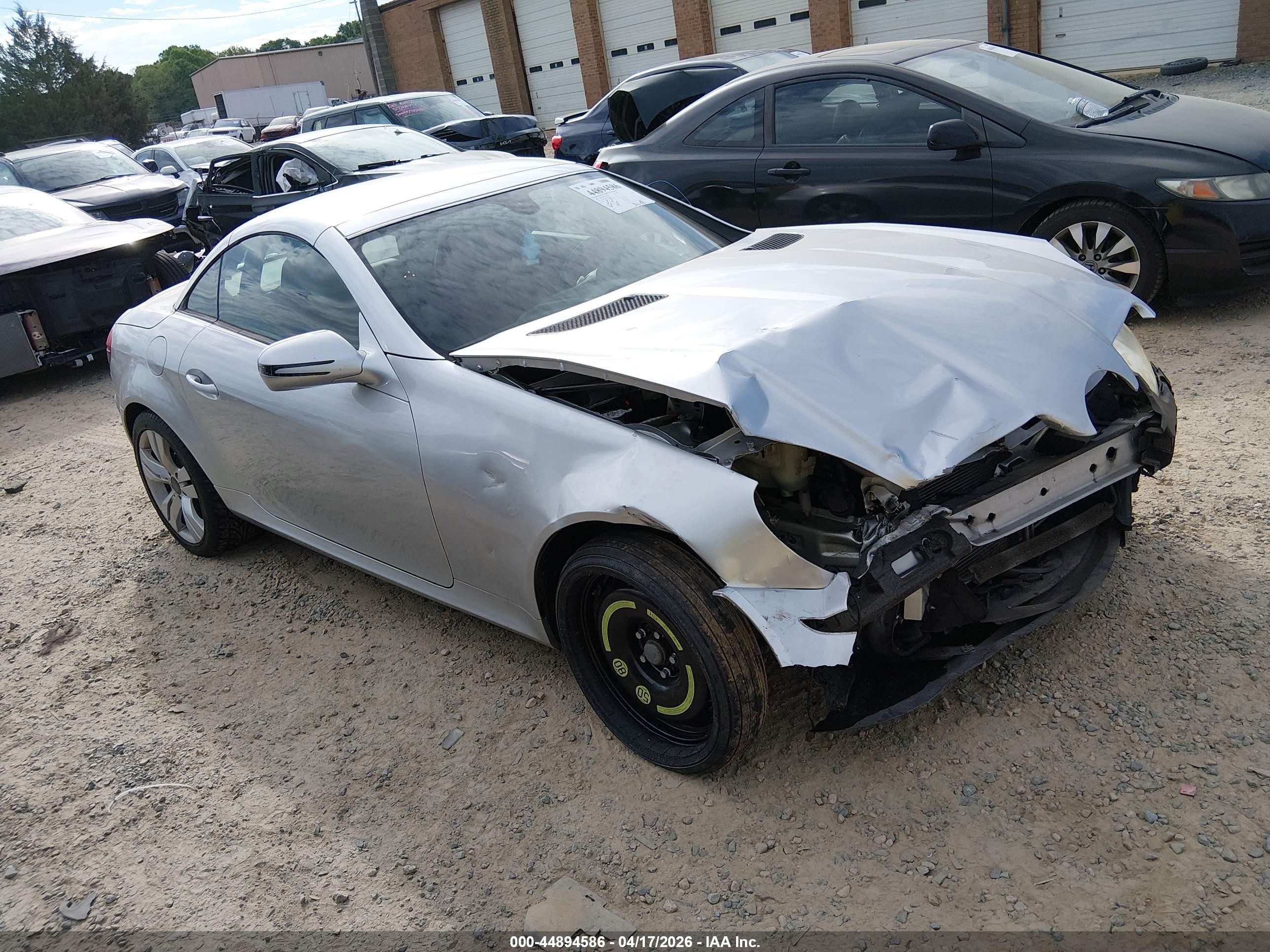 2009 Mercedes-benz Slk 350   Silver vin: WDBWK58FX9F196984