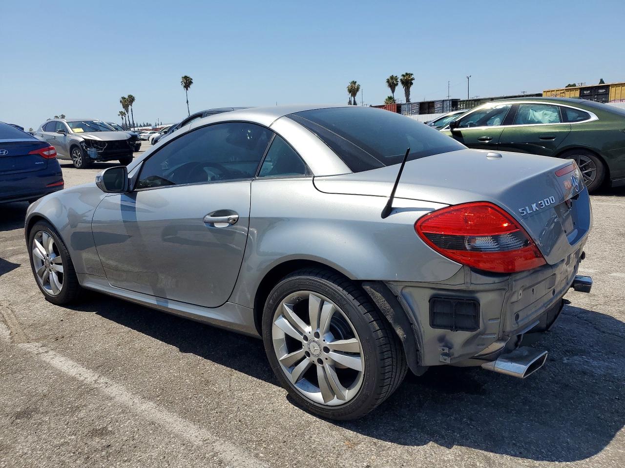 2010 Mercedes-benz Slk 300 Silver vin: WDBWK5EA4AF231306