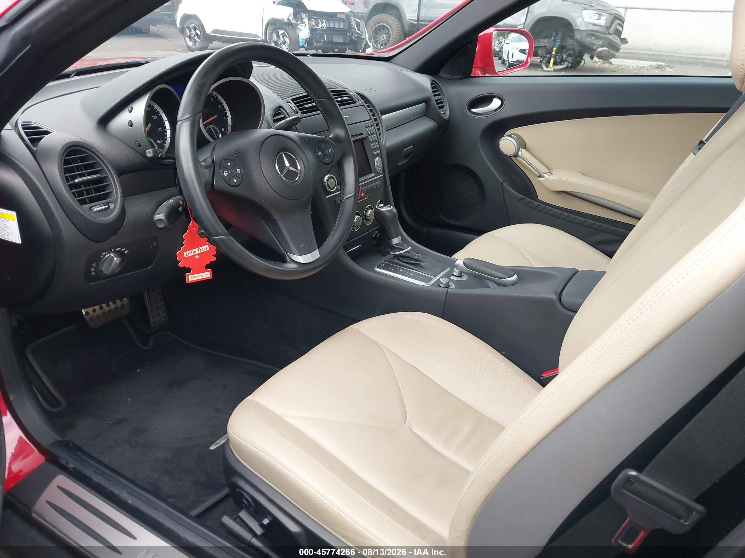 2010 Mercedes-benz Slk 350   Red vin: WDBWK5JA3AF230881