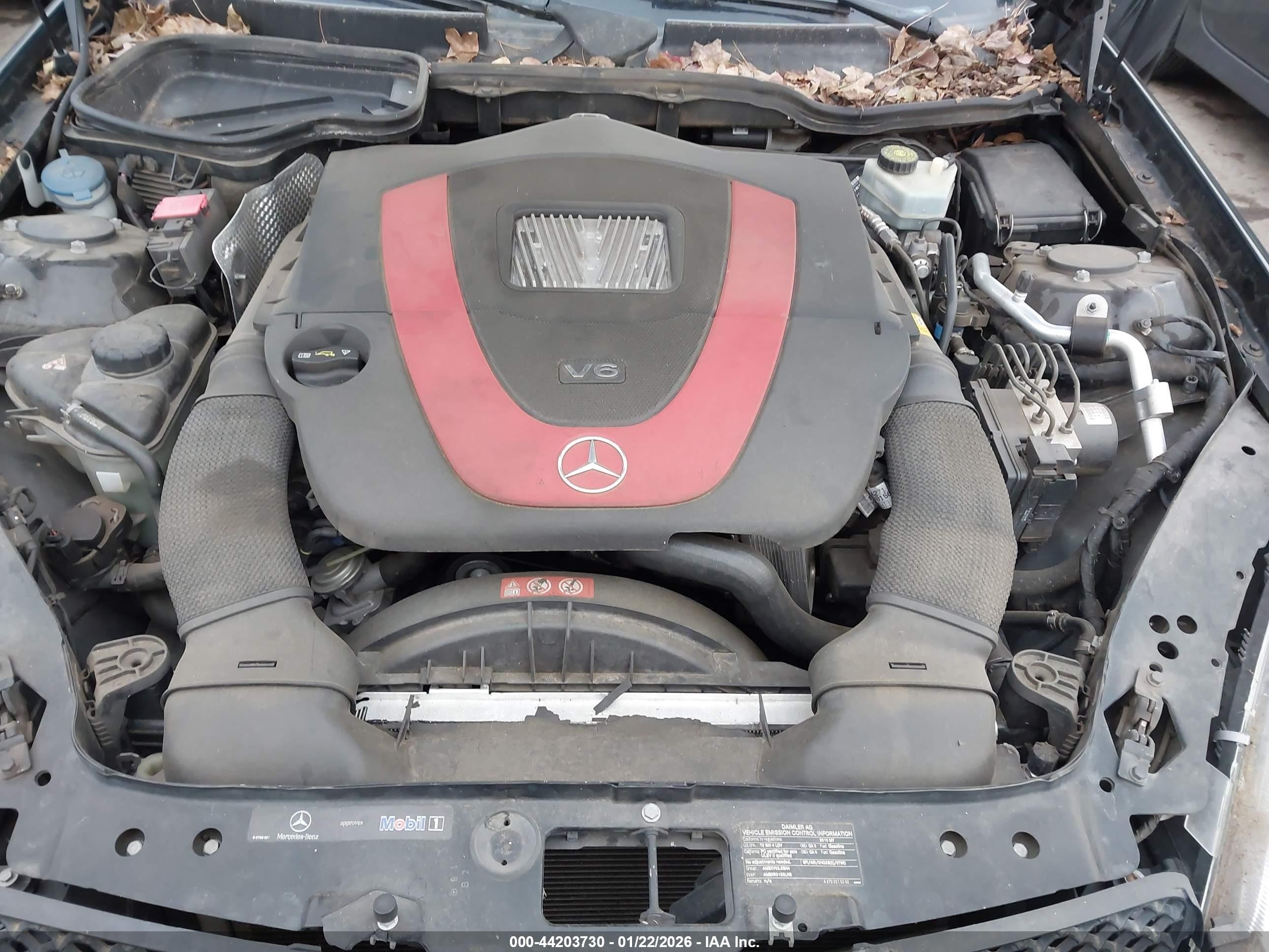 2010 Mercedes-benz Slk 350   Black vin: WDBWK5JA8AF232593