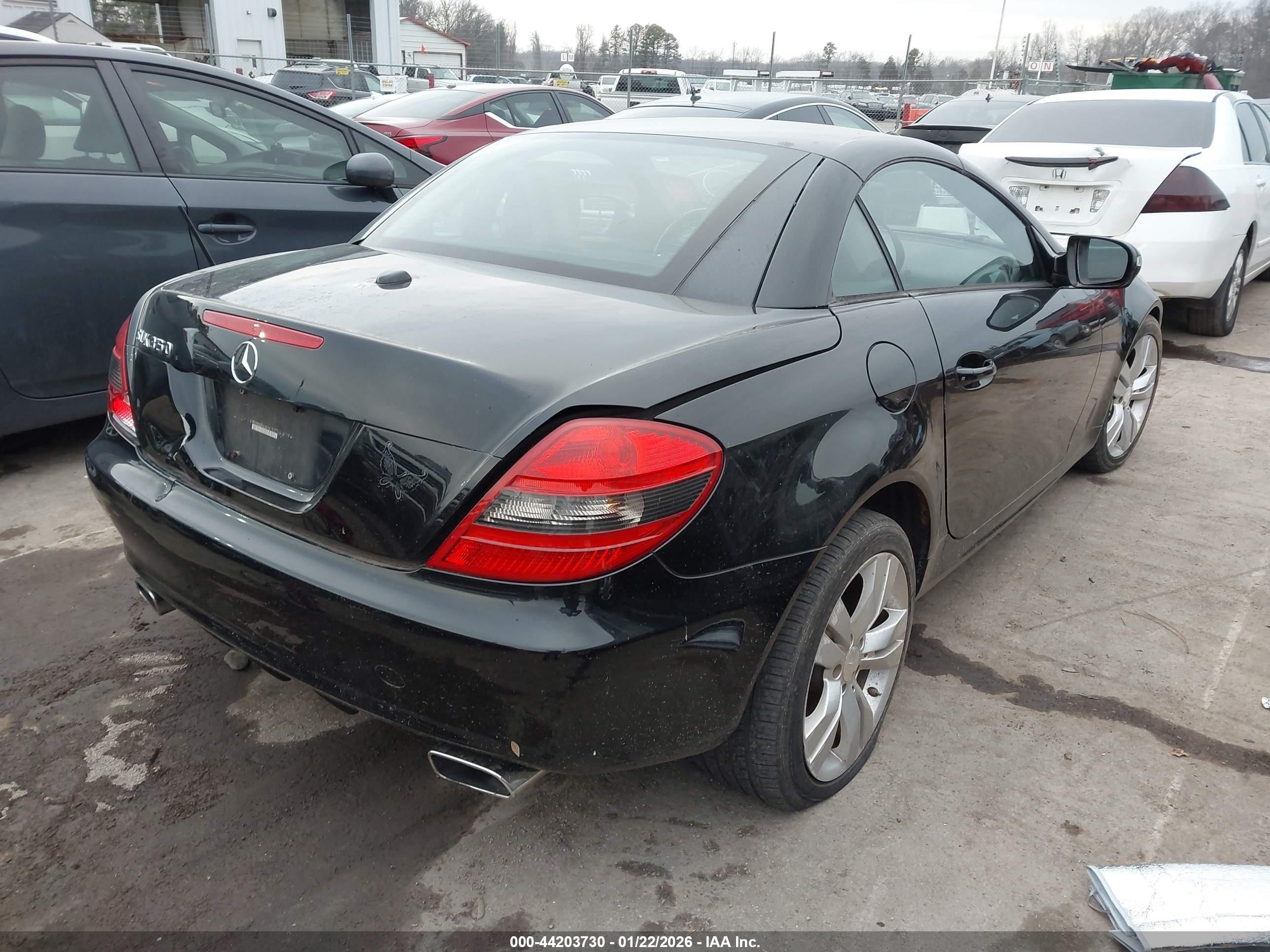 2010 Mercedes-benz Slk 350   Black vin: WDBWK5JA8AF232593