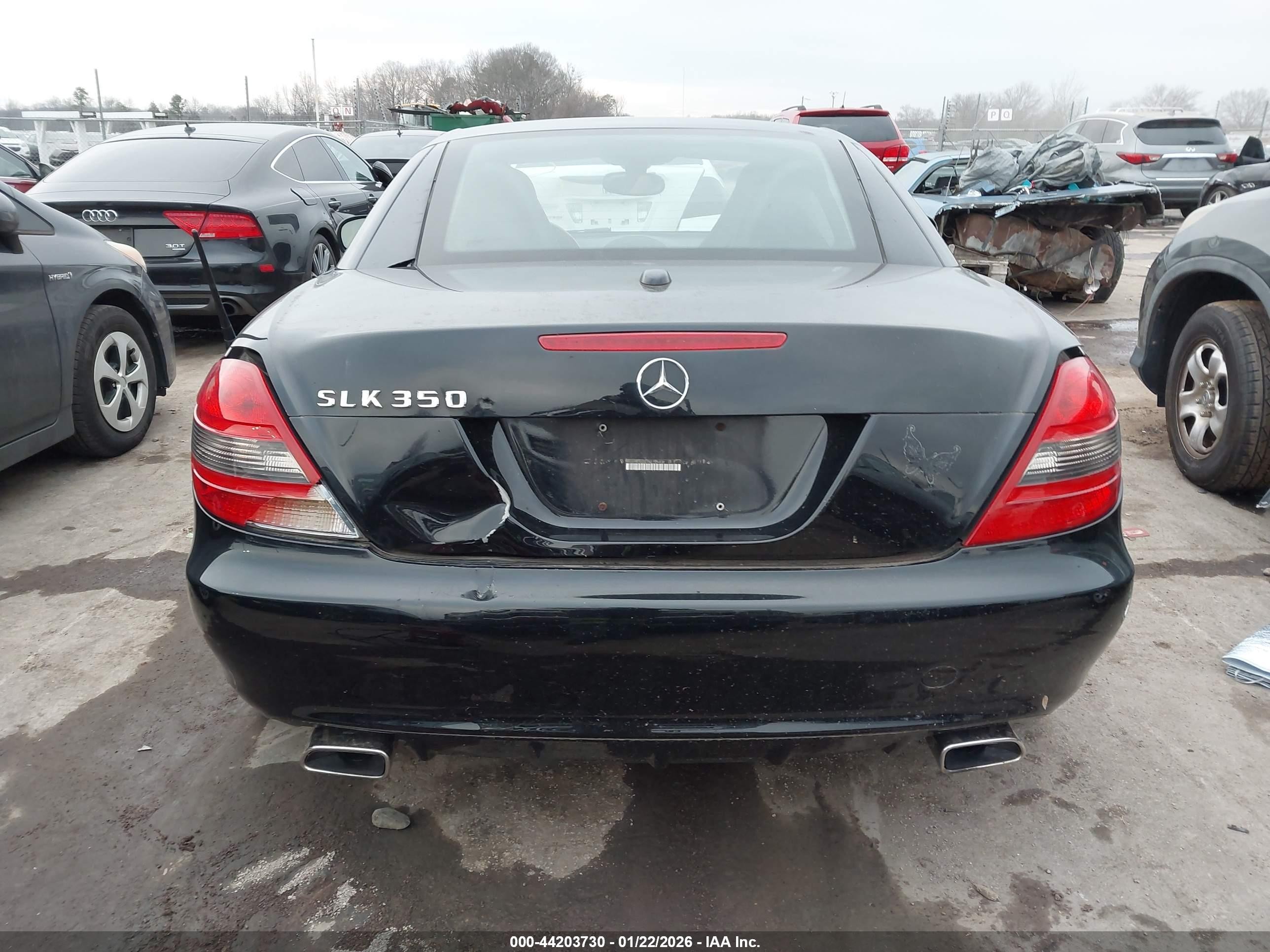 2010 Mercedes-benz Slk 350   Black vin: WDBWK5JA8AF232593