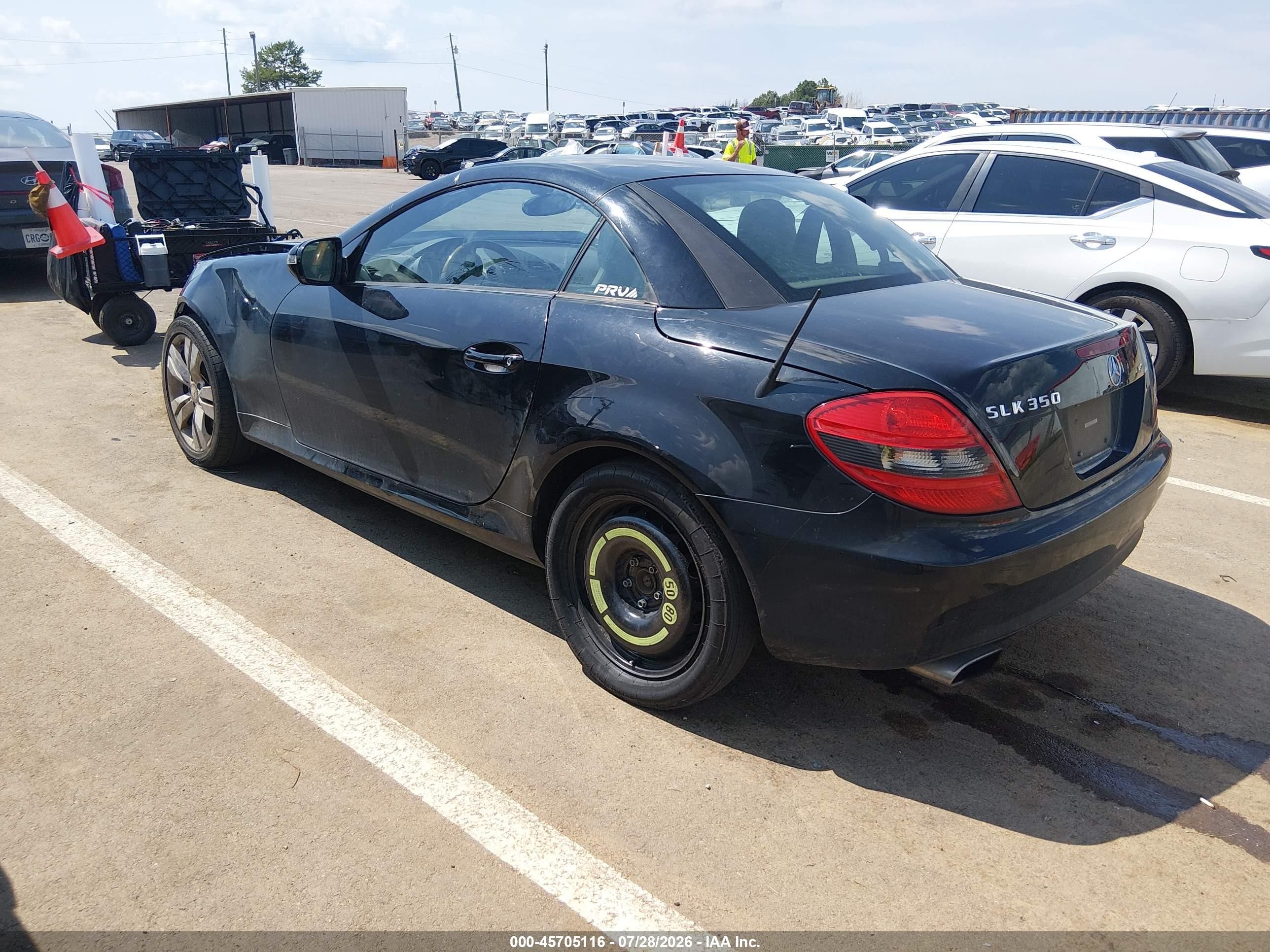 2010 Mercedes-benz Slk 350   Black vin: WDBWK5JA9AF227189