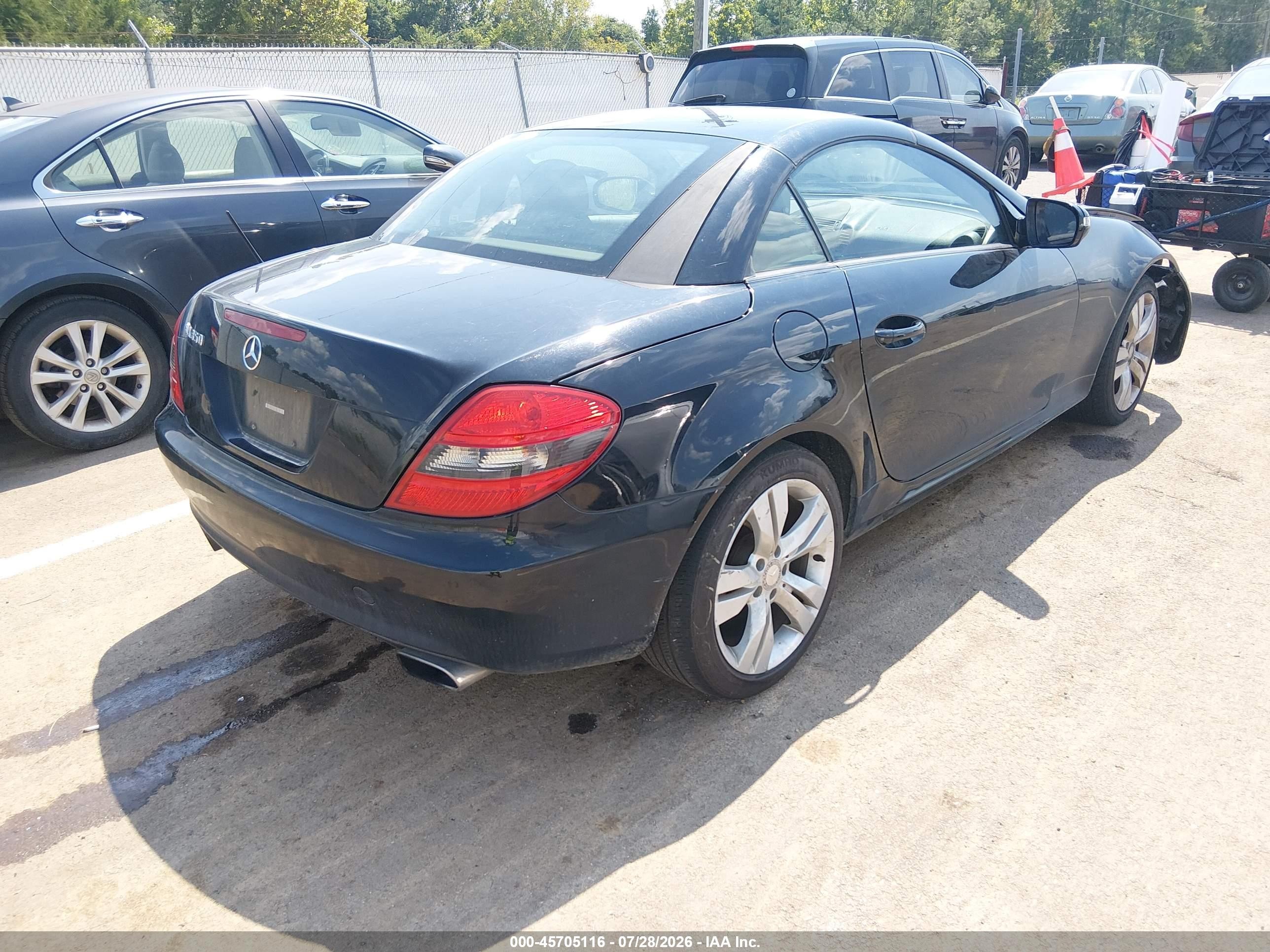 2010 Mercedes-benz Slk 350   Black vin: WDBWK5JA9AF227189