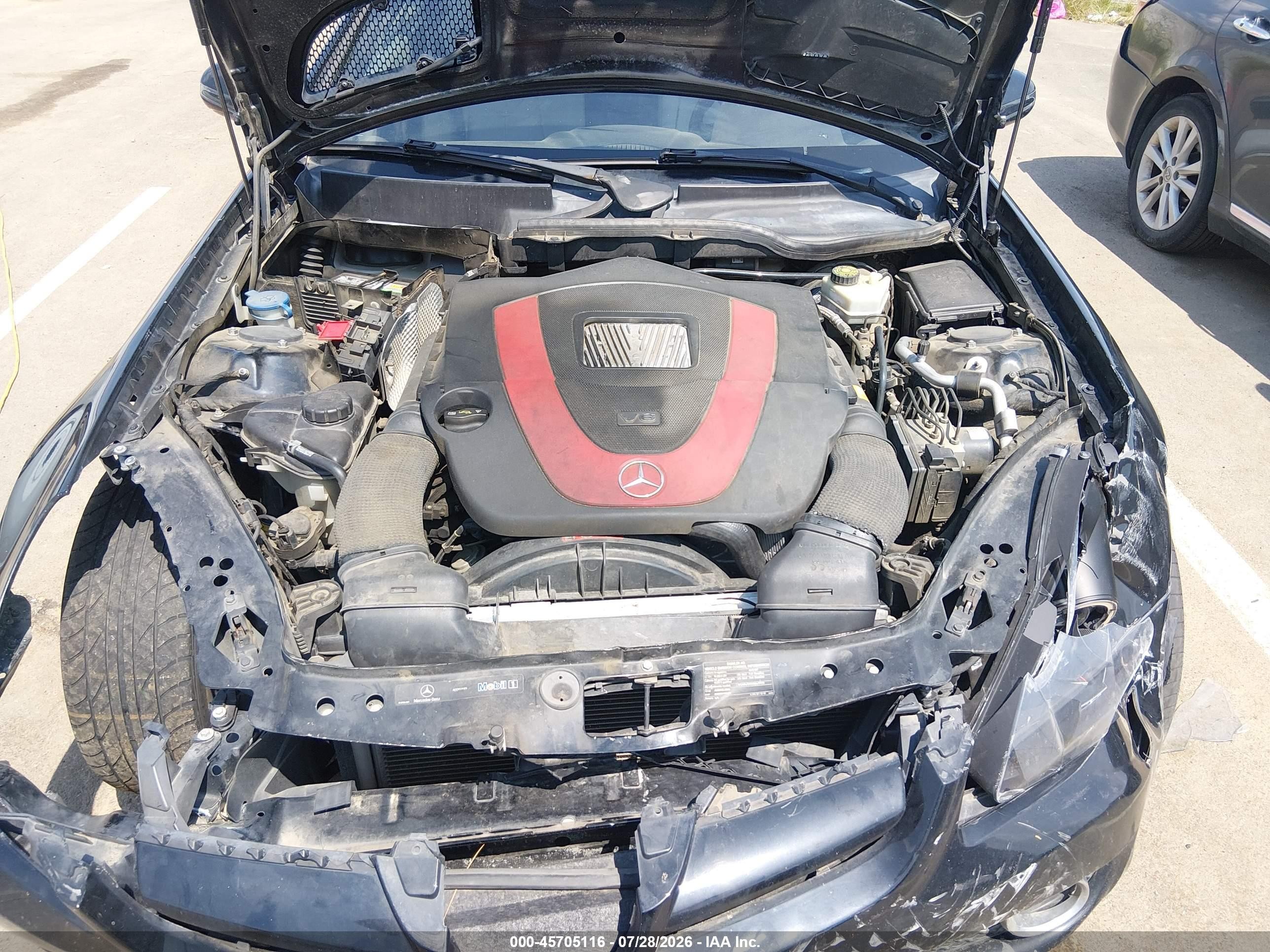 2010 Mercedes-benz Slk 350   Black vin: WDBWK5JA9AF227189