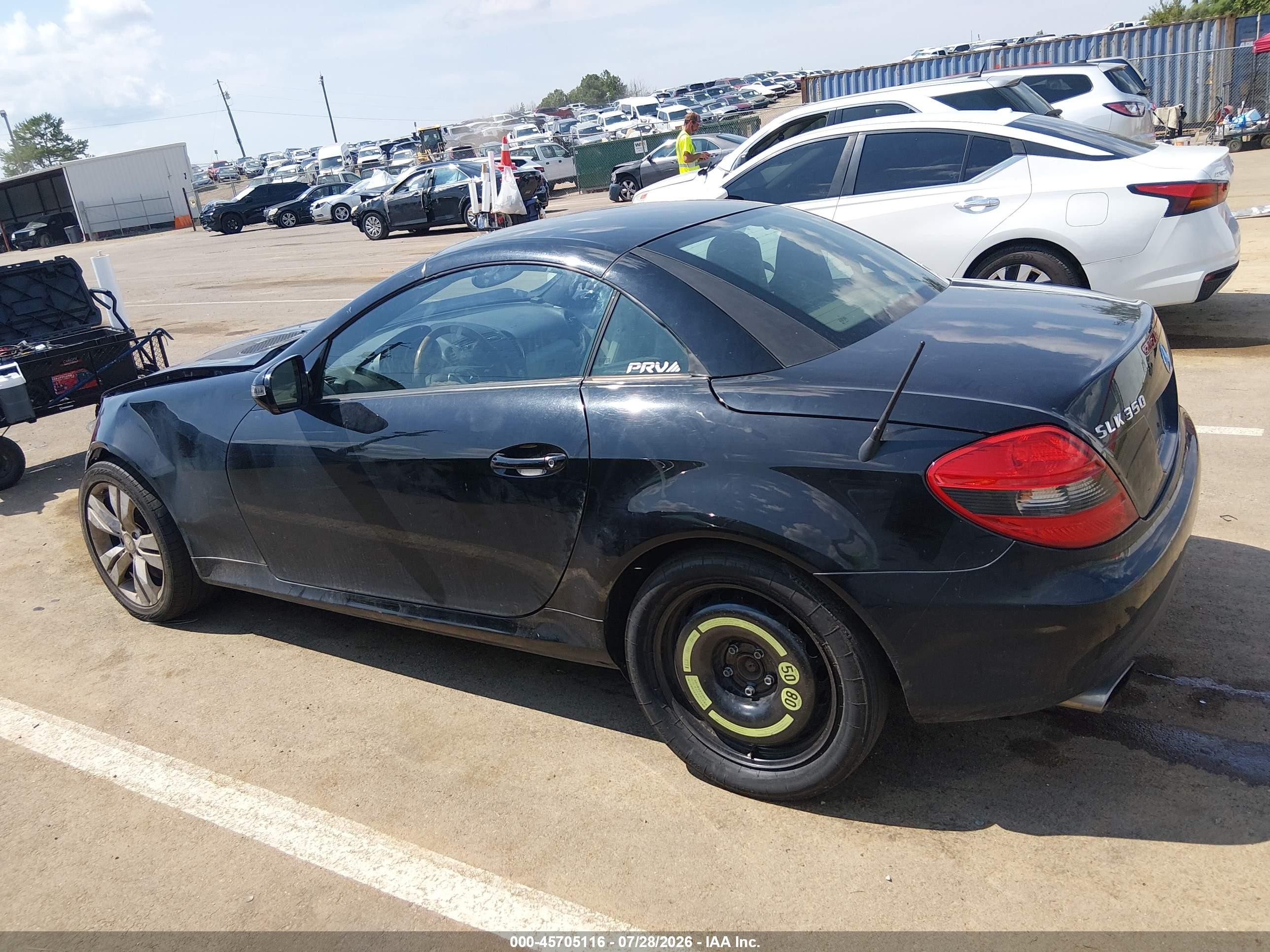 2010 Mercedes-benz Slk 350   Black vin: WDBWK5JA9AF227189