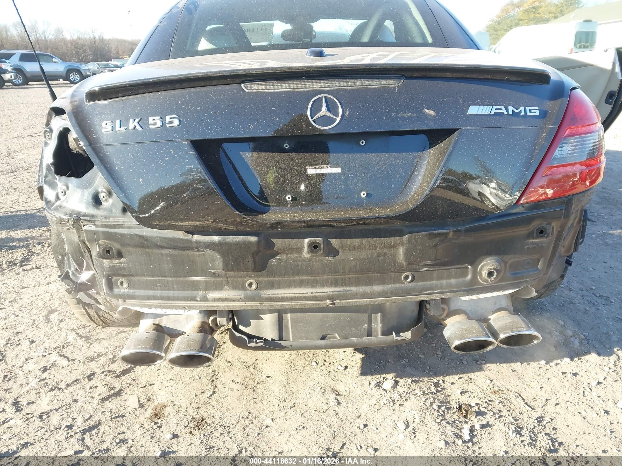 2006 Mercedes-benz Slk 55 Amg   Black vin: WDBWK73F06F105722