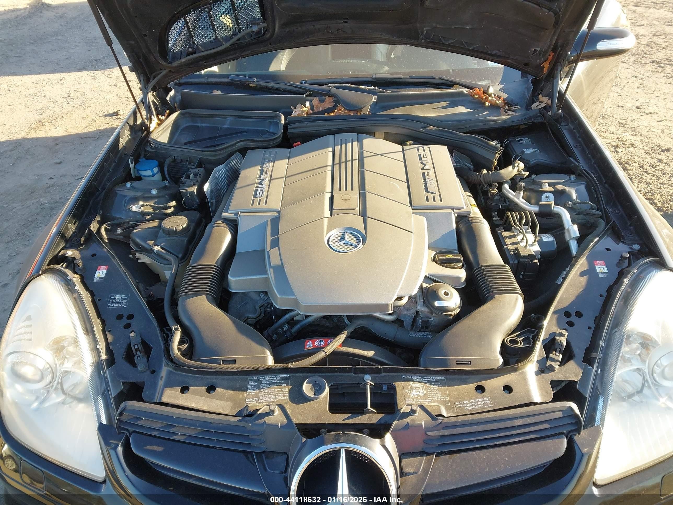 2006 Mercedes-benz Slk 55 Amg   Black vin: WDBWK73F06F105722