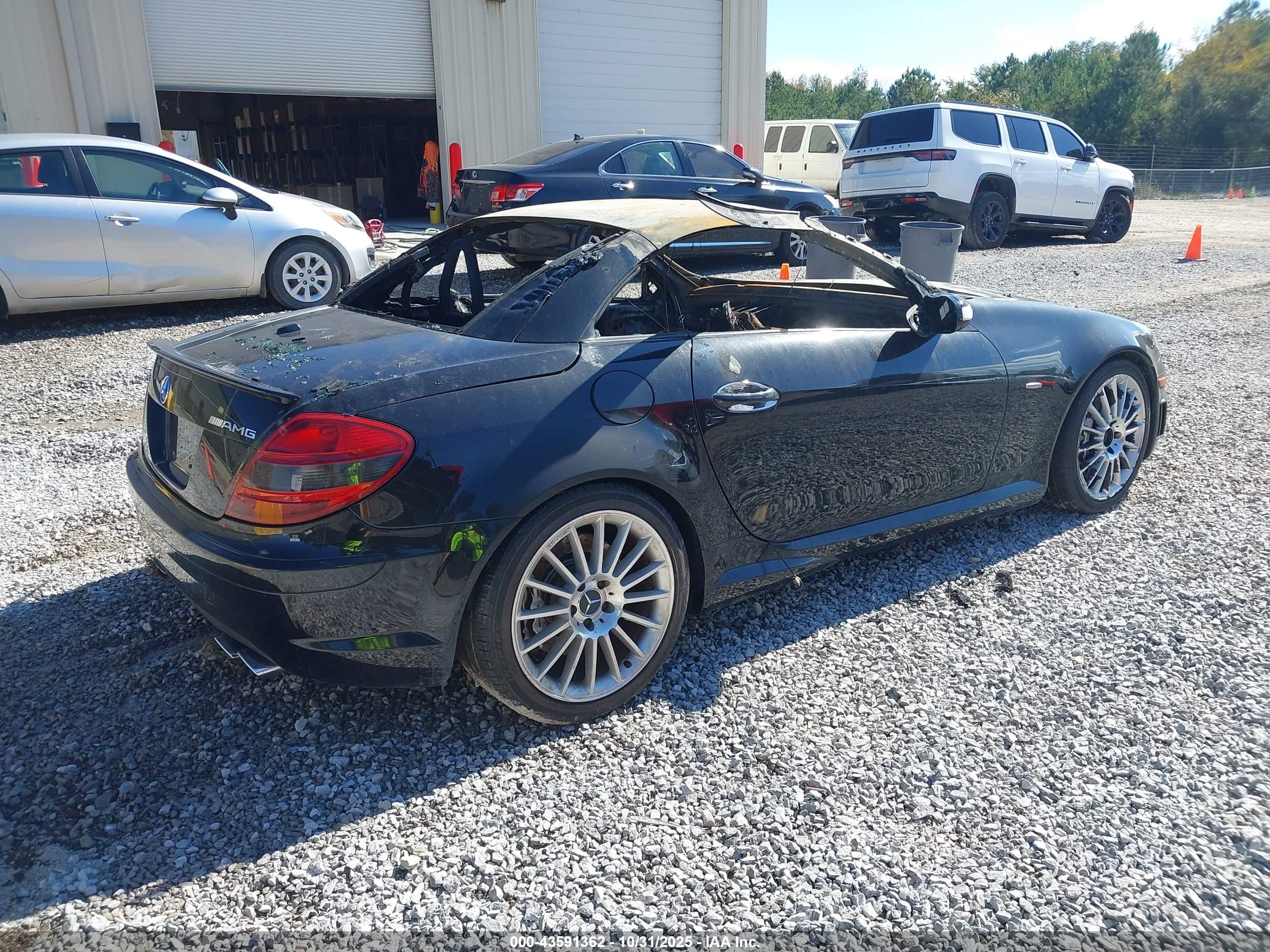 2006 Mercedes-benz Slk 55 Amg   Black vin: WDBWK73F16F083598