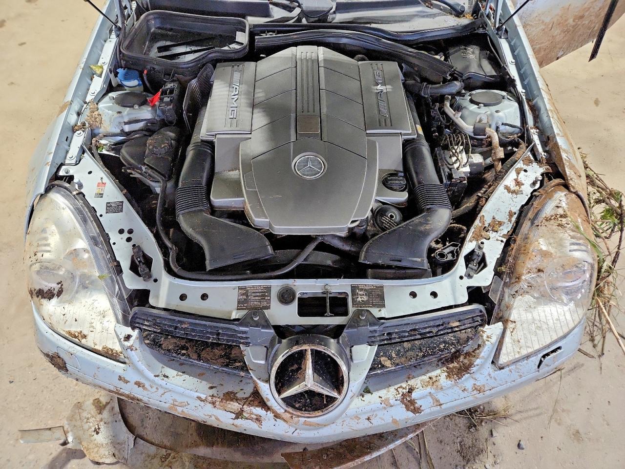 2005 Mercedes-benz Slk 55 Amg Blue vin: WDBWK73F55F060081