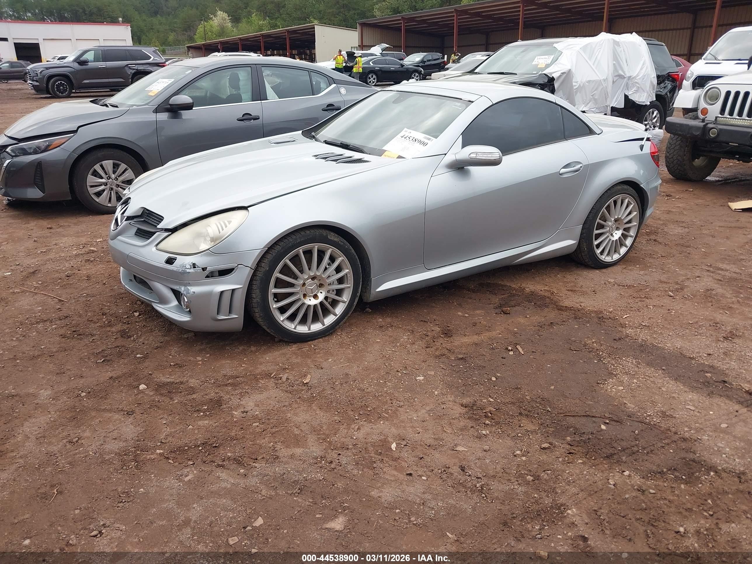 2006 Mercedes-benz Slk 55 Amg   Silver vin: WDBWK73F66F080647