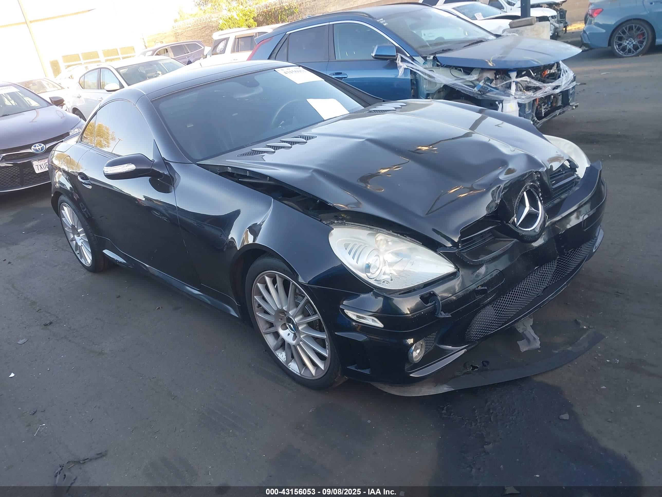 2007 Mercedes-benz Slk 55 Amg   Black vin: WDBWK73F97F149798