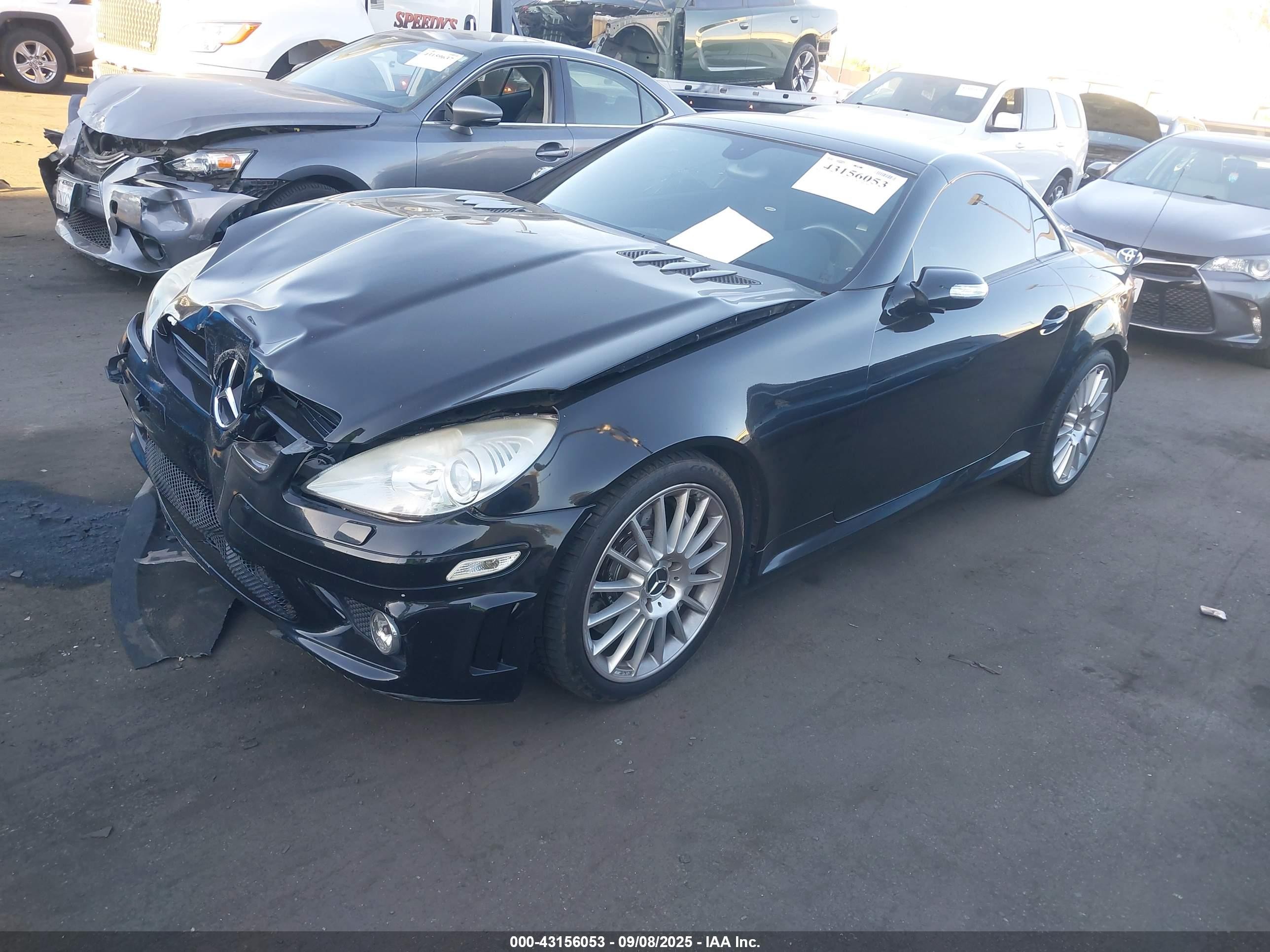 2007 Mercedes-benz Slk 55 Amg   Black vin: WDBWK73F97F149798