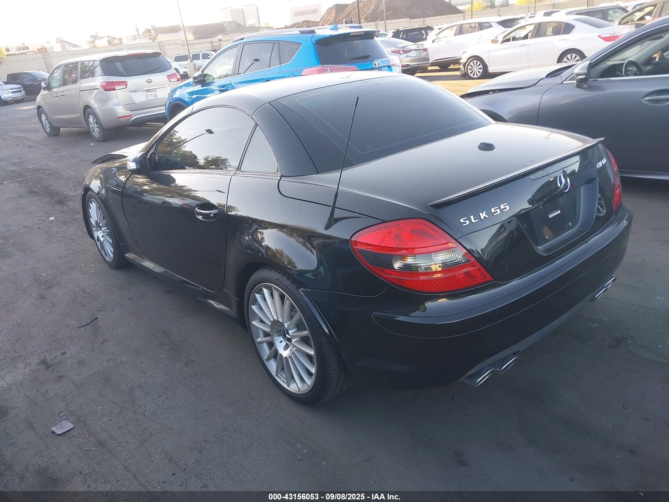2007 Mercedes-benz Slk 55 Amg   Black vin: WDBWK73F97F149798
