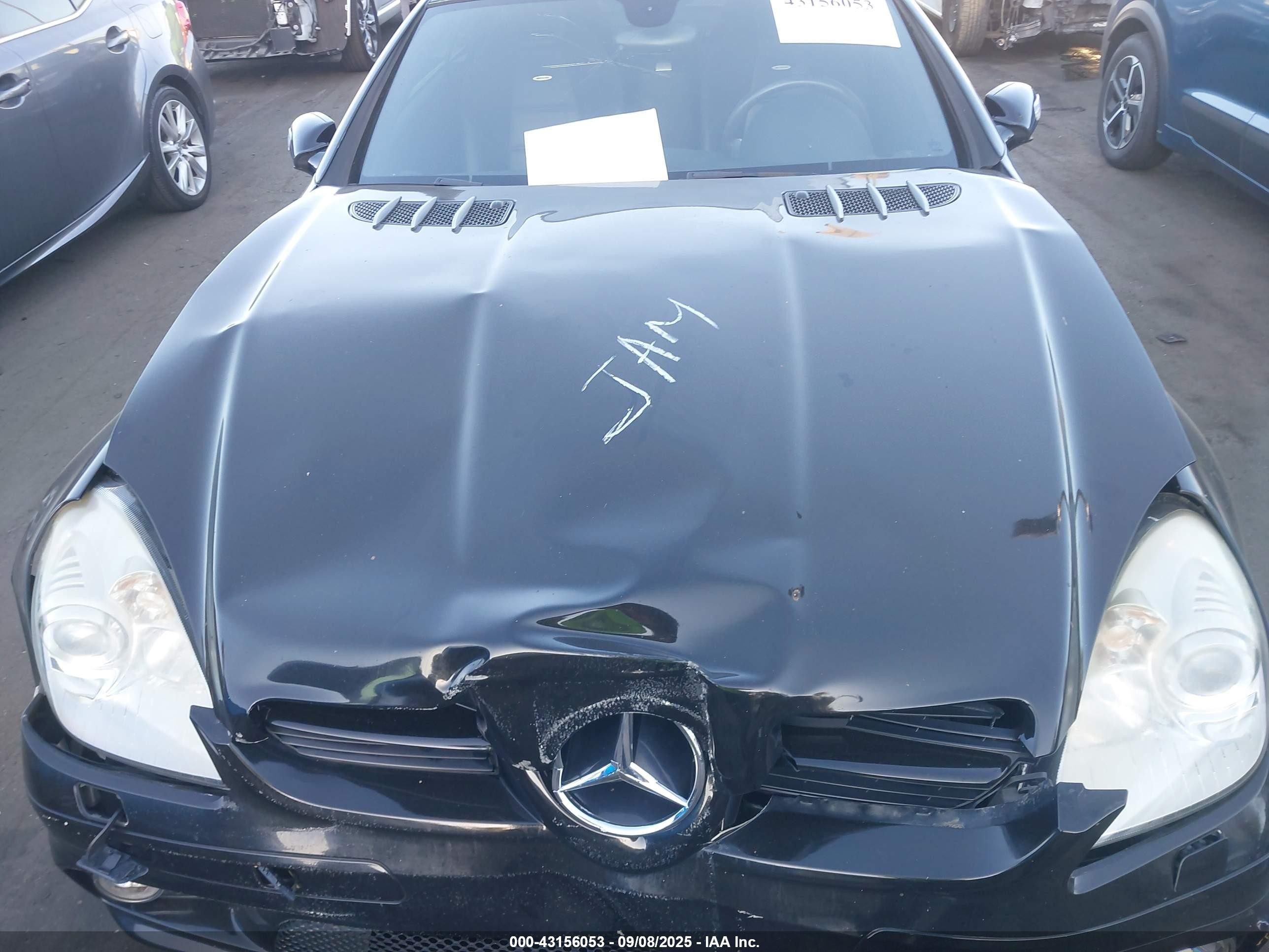 2007 Mercedes-benz Slk 55 Amg   Black vin: WDBWK73F97F149798