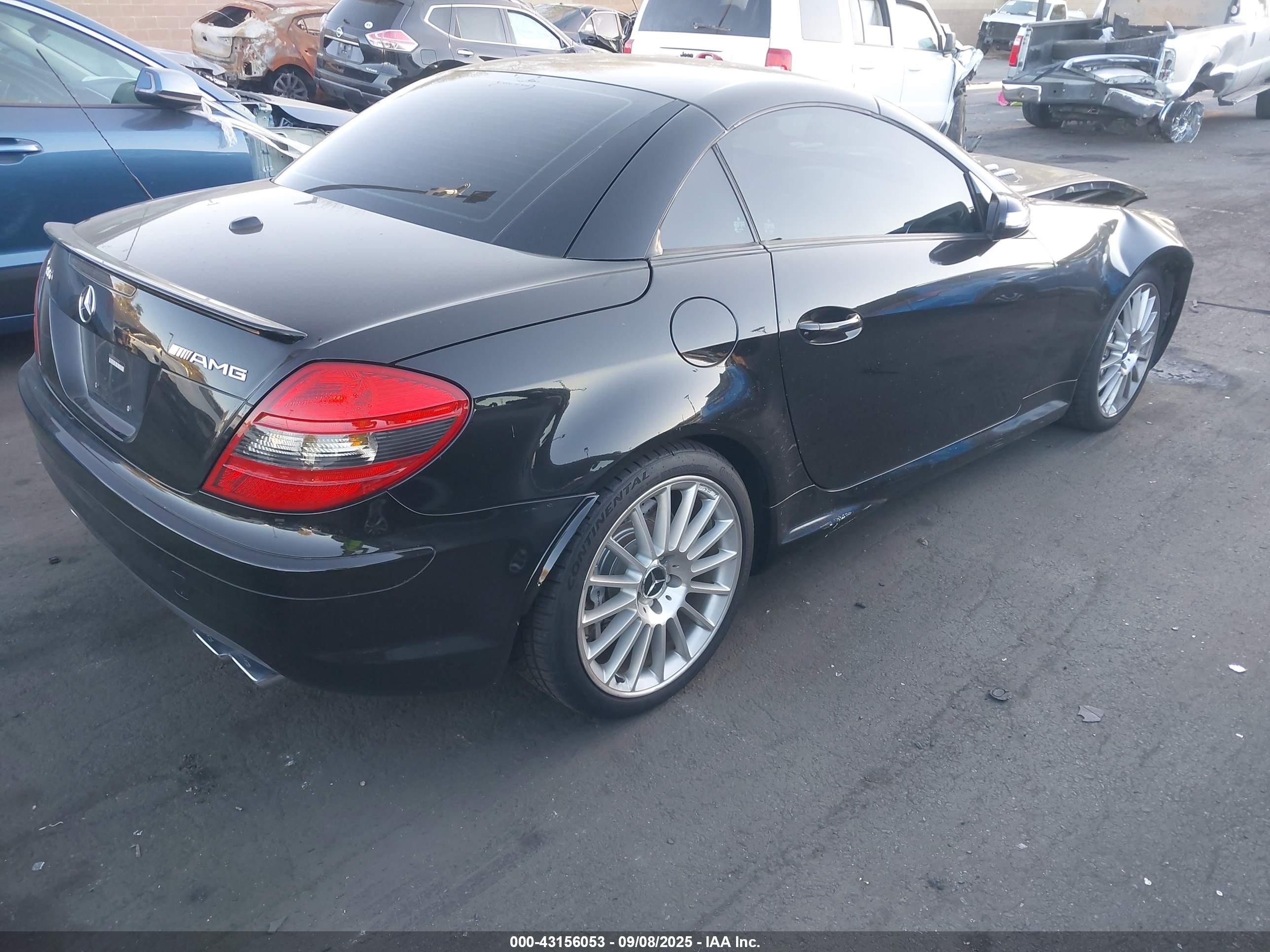 2007 Mercedes-benz Slk 55 Amg   Black vin: WDBWK73F97F149798