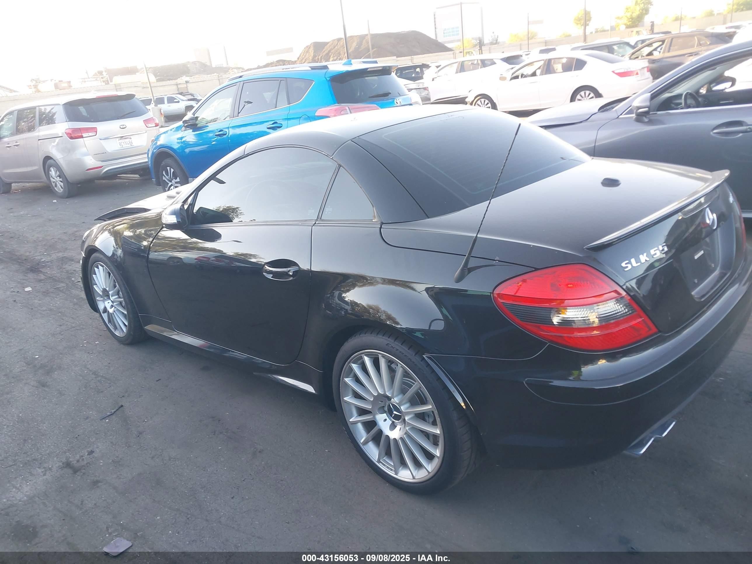 2007 Mercedes-benz Slk 55 Amg   Black vin: WDBWK73F97F149798
