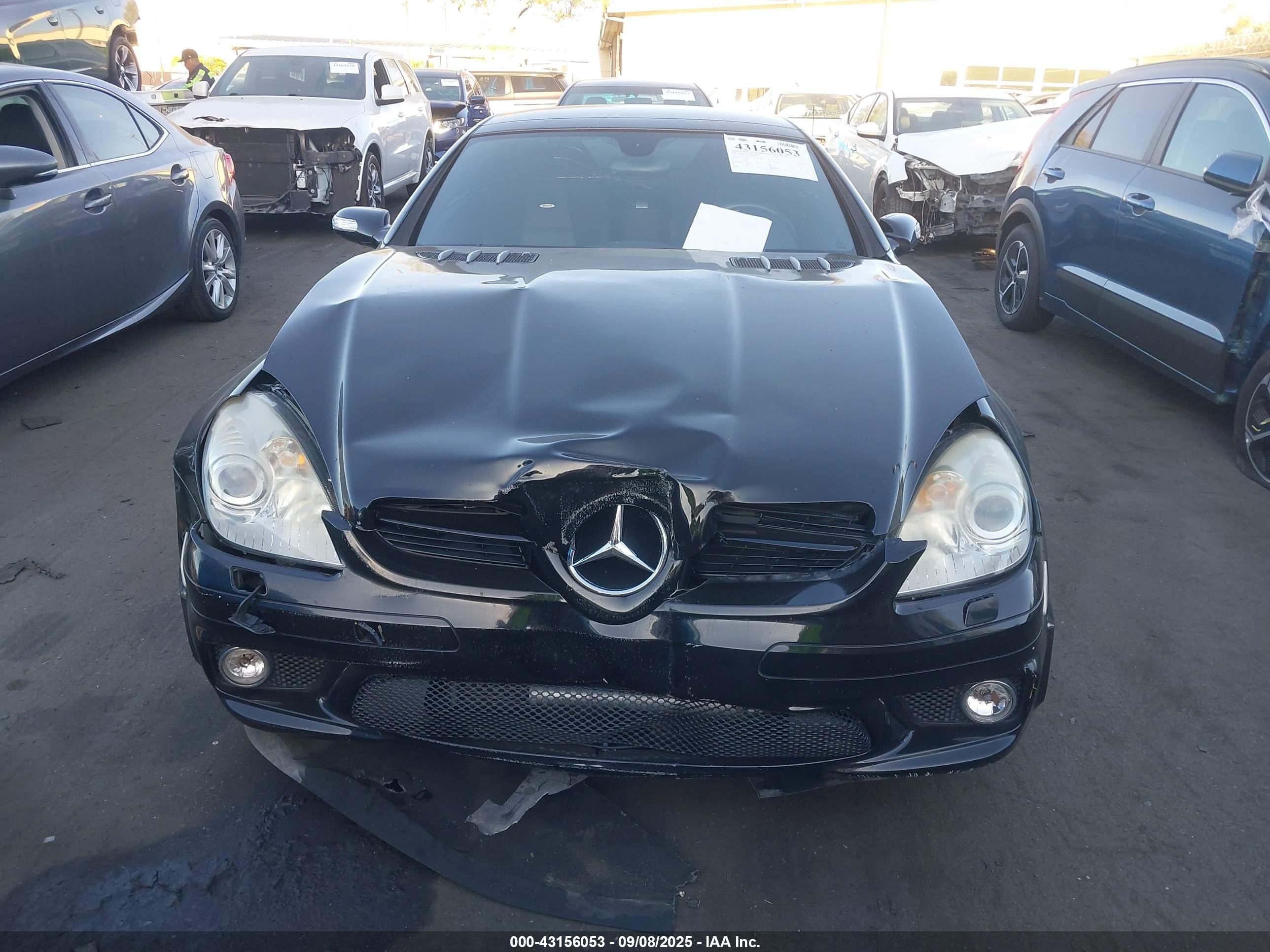 2007 Mercedes-benz Slk 55 Amg   Black vin: WDBWK73F97F149798