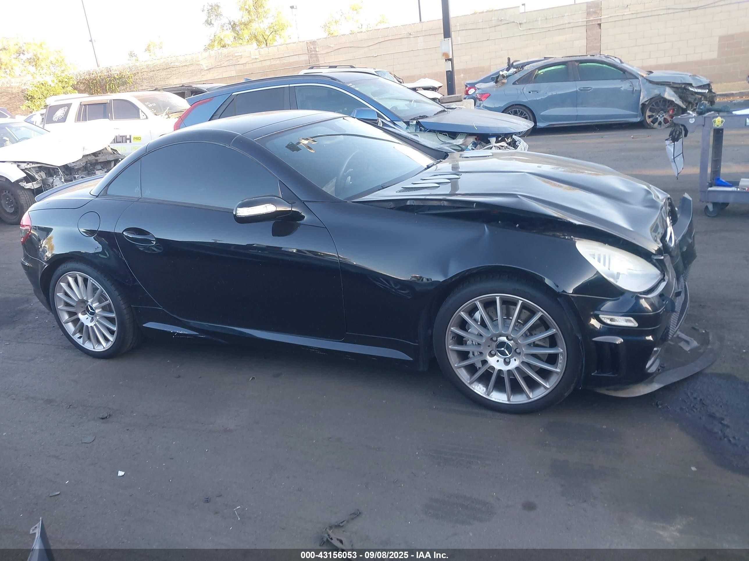 2007 Mercedes-benz Slk 55 Amg   Black vin: WDBWK73F97F149798