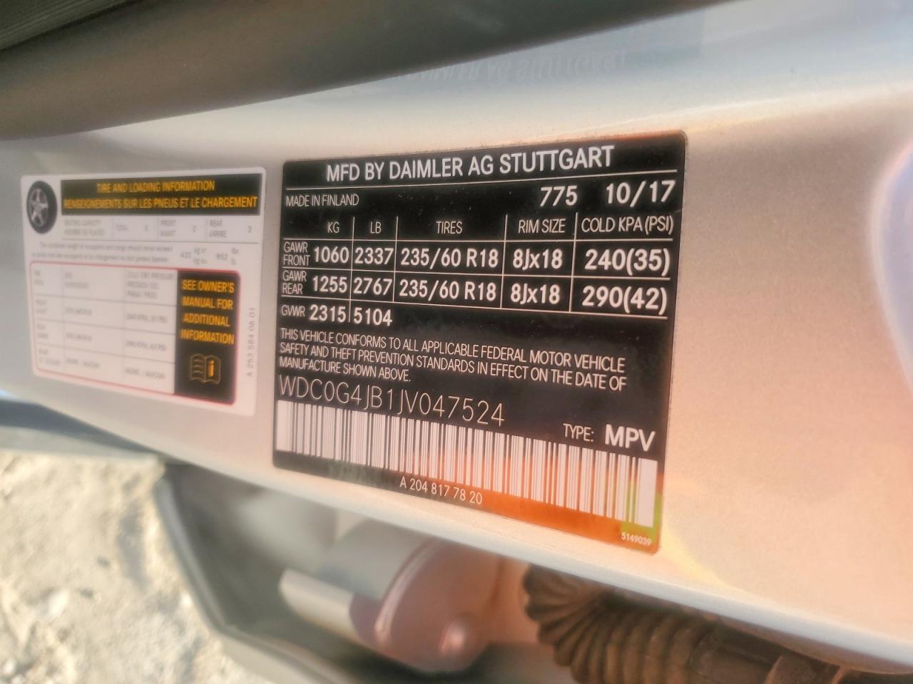 2018 Mercedes-benz Glc 300 Silver vin: WDC0G4JB1JV047524