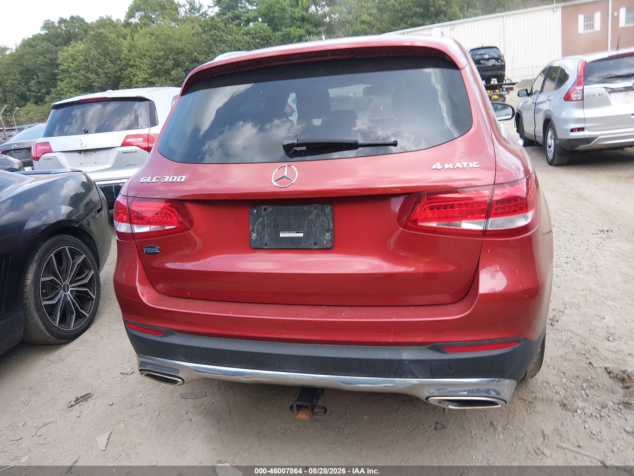 2016 Mercedes-benz Glc 300 4matic Red vin: WDC0G4KB2GF012038