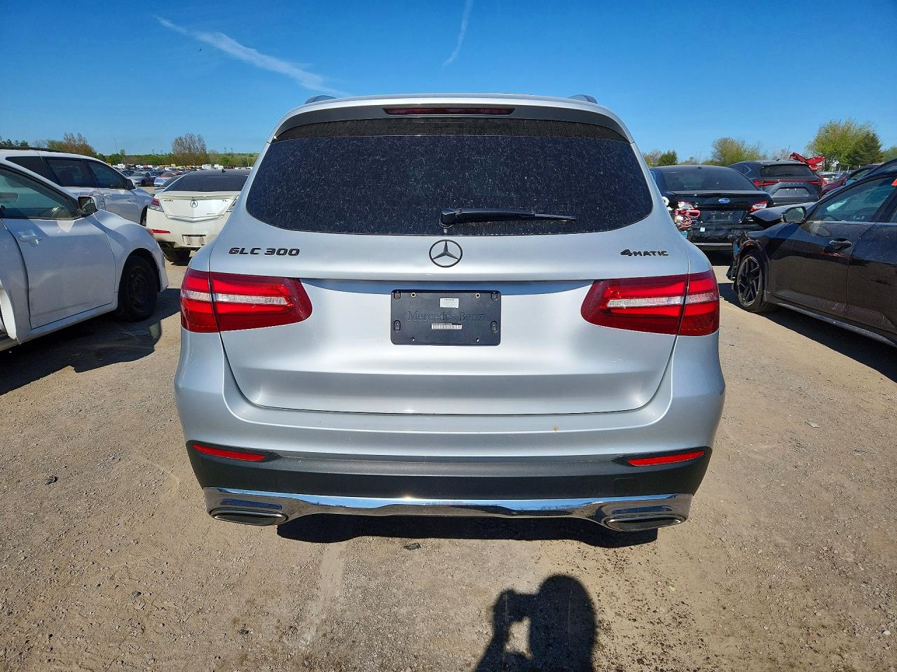 2017 Mercedes-benz Glc 300 4matic Silver vin: WDC0G4KB2HF129734