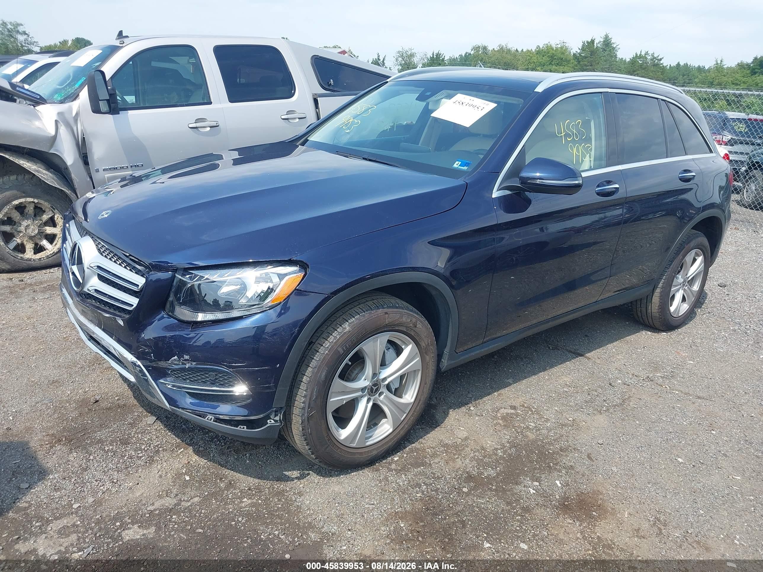 2018 Mercedes-benz Glc 300 4matic Blue vin: WDC0G4KB3JV040704