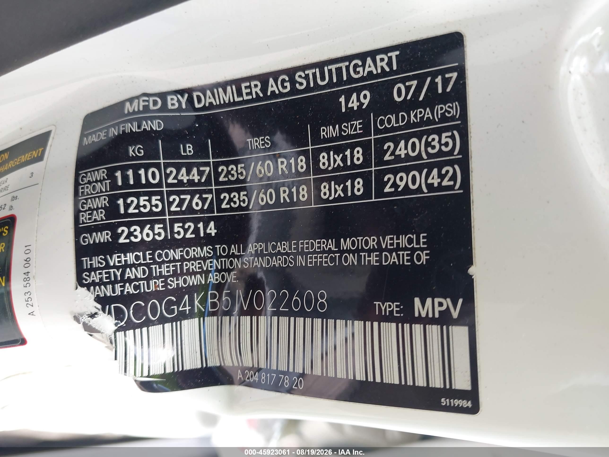 2018 Mercedes-benz Glc 300 4matic White vin: WDC0G4KB5JV022608